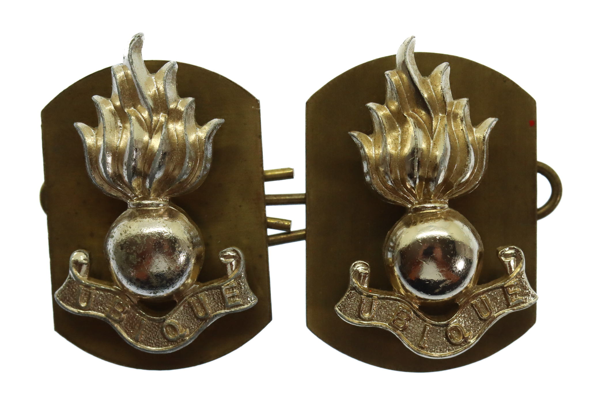 Pair of Royal Engineers Anodised (Staybrite) Collar Badges