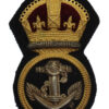 Royal Navy Petty Officer's Gilt Metal Economy Cap Badge - King's Crown