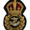 Royal Navy Chief Petty Officer's Gilt Metal Economy Cap Badge - King's Crown