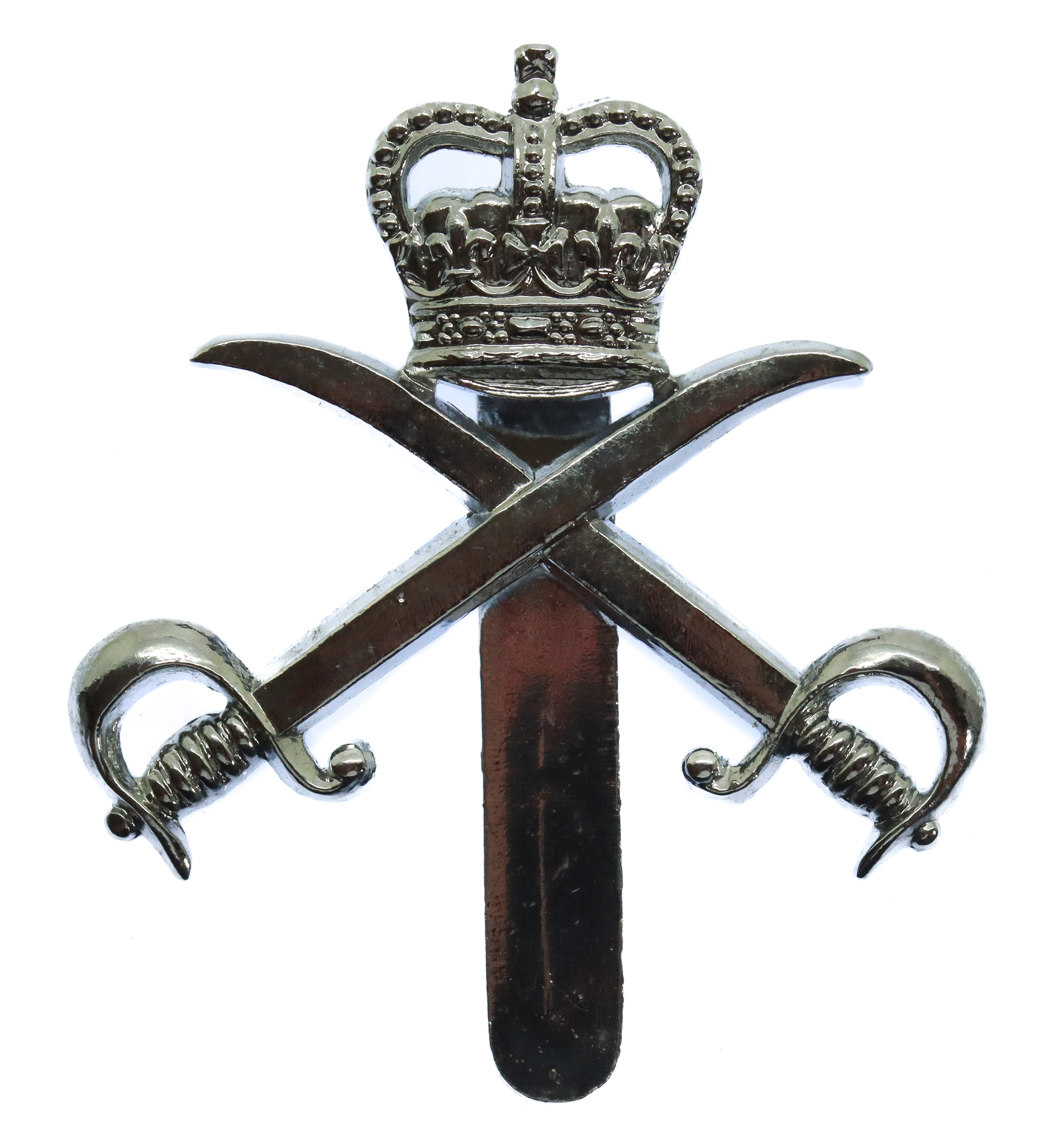 Army Physical Training Corps (A.P.T.C.) Chrome Cap Badge - Queen's Crown