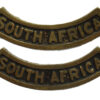 Pair of WW2 South Africa Nationality Shoulder Titles