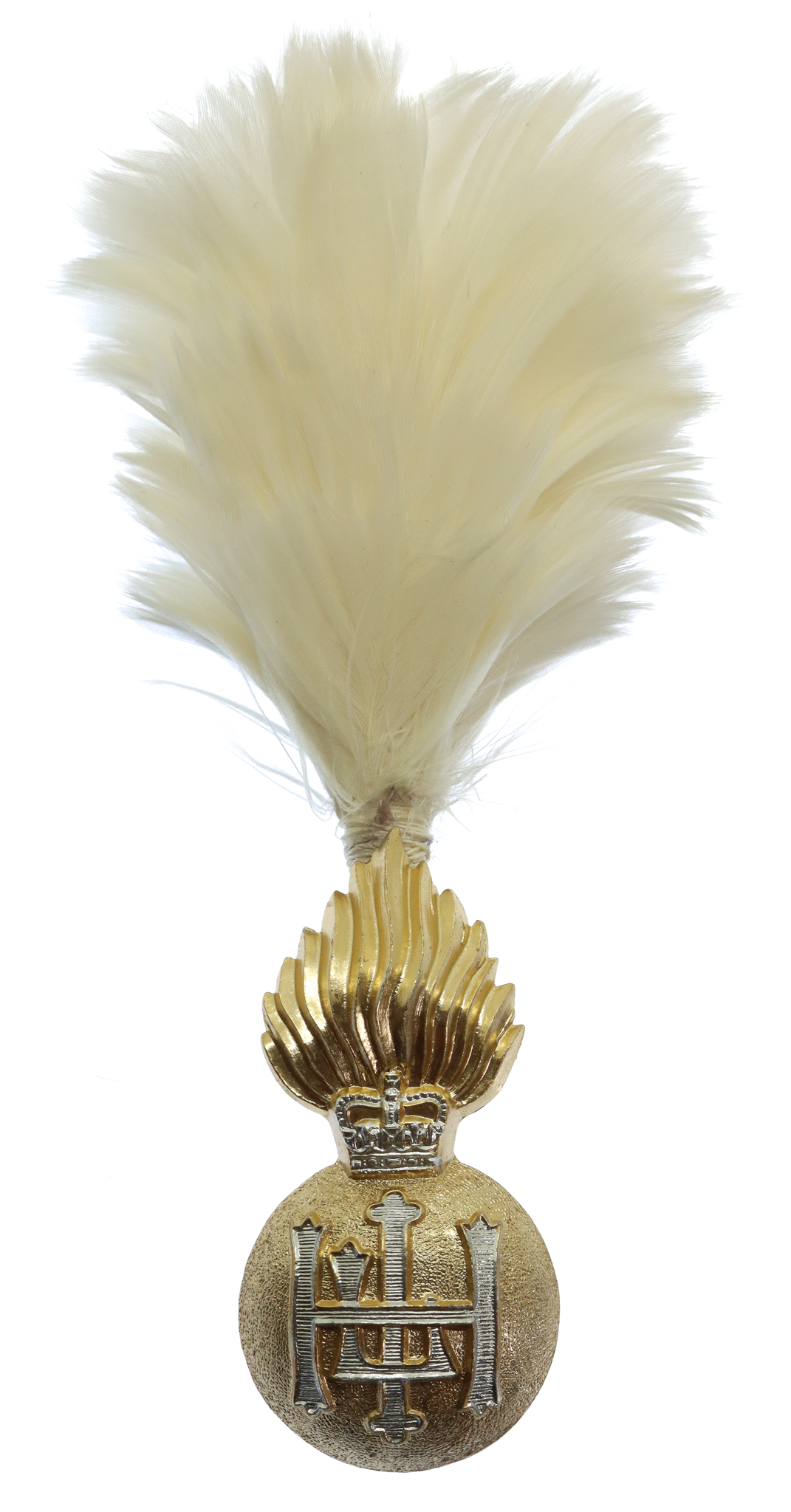 Royal Highland Fusiliers (R.H.F.) Anodised (Staybrite) Cap Badge & Hackle