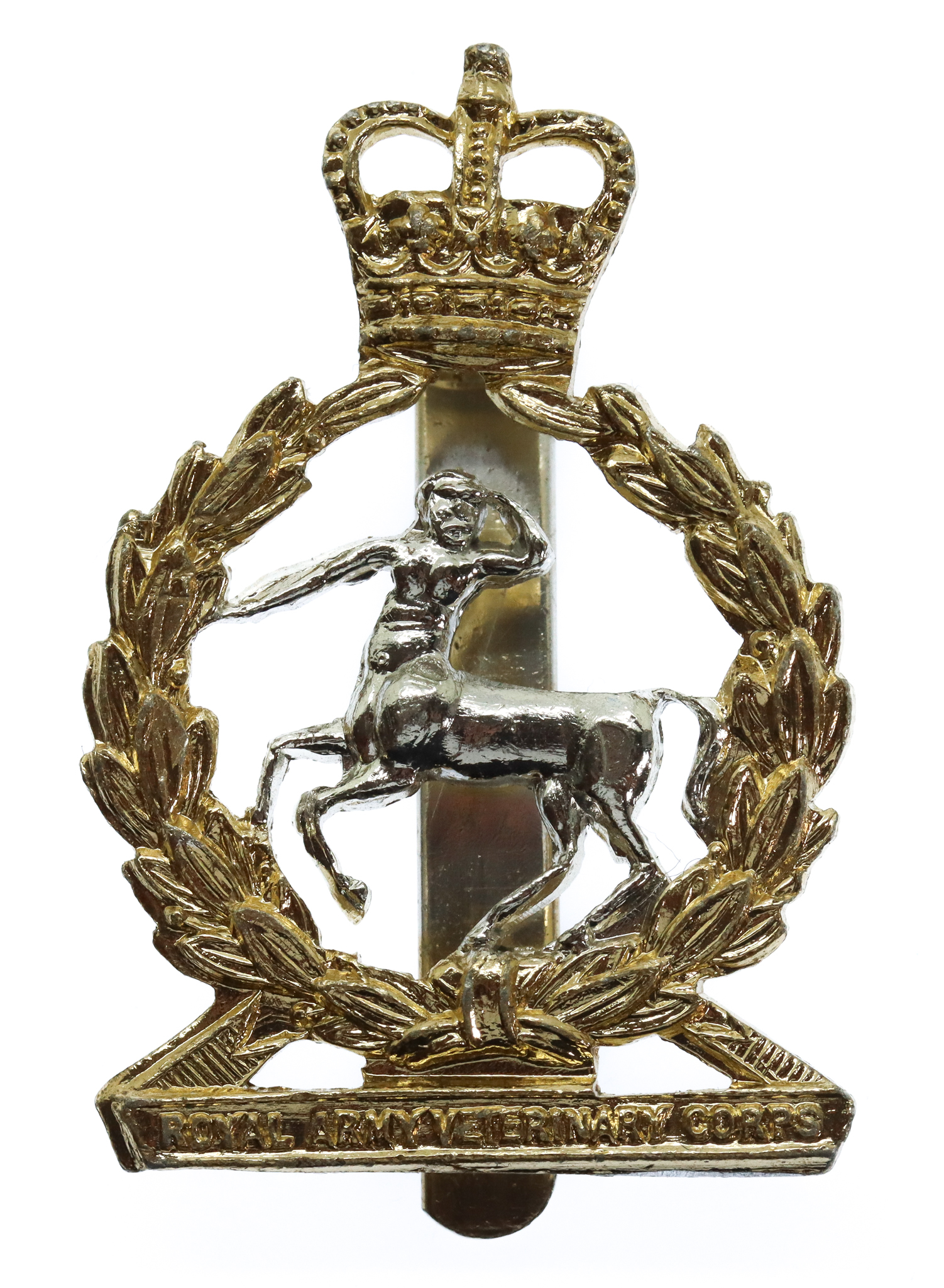 Royal Army Veterinary Corps (R.A.V.C.) Anodised (Staybrite) Cap Badge
