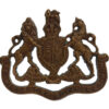 King's Own Royal Regiment Norfolk Yeomanry Officer's Service Dress Collar Badge - King's Crown
