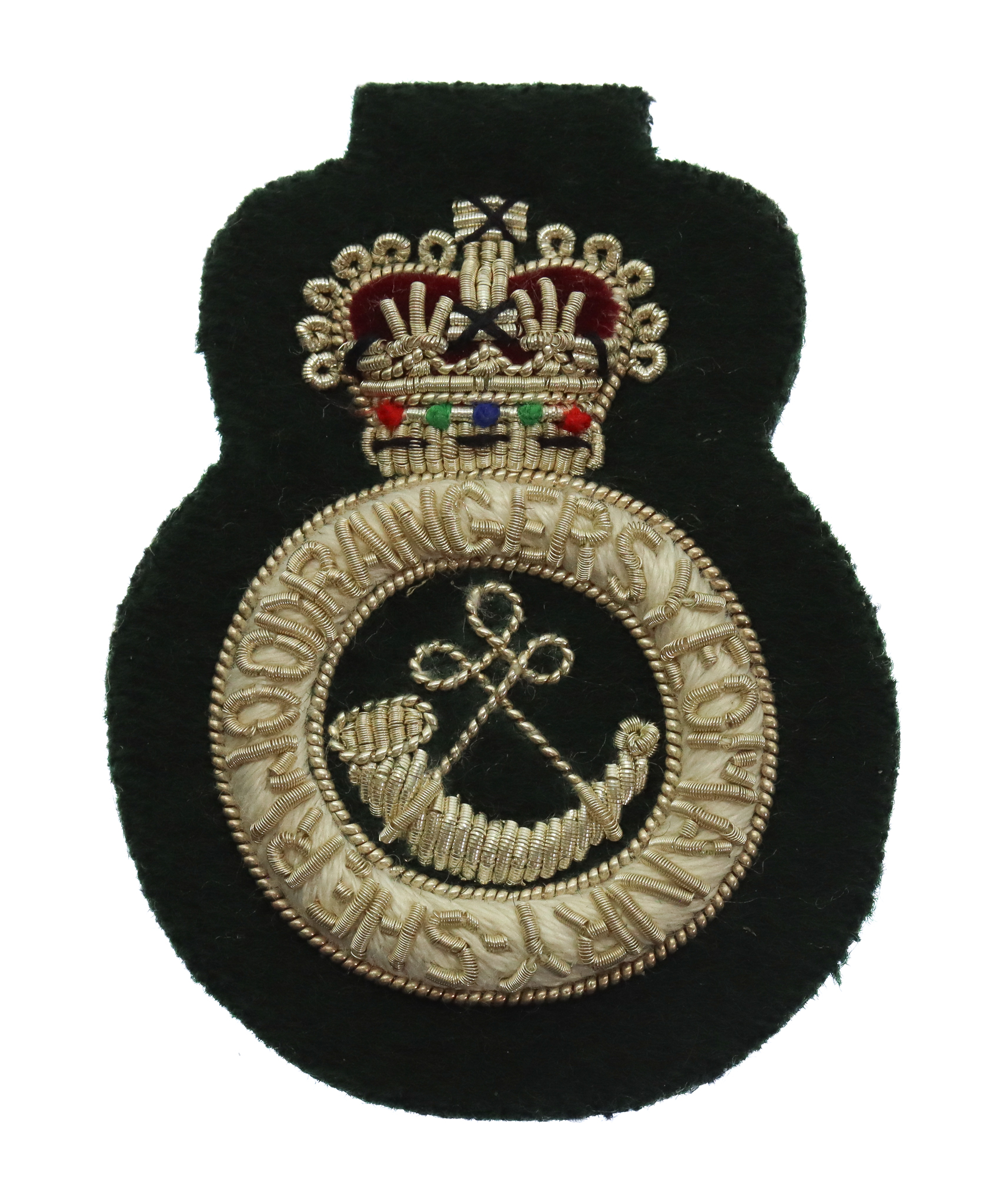 Sherwood Rangers Yeomanry Officer's Bullion Beret Badge - Queen's Crown
