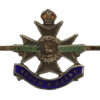 Notts & Derby Regiment (Sherwood Foresters) Sterling Silver & Enamel Sweetheart Brooch - King's Crown
