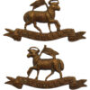 Pair of Queen's (Royal West Surrey) Regiment Officer's Service Dress Collar Badges