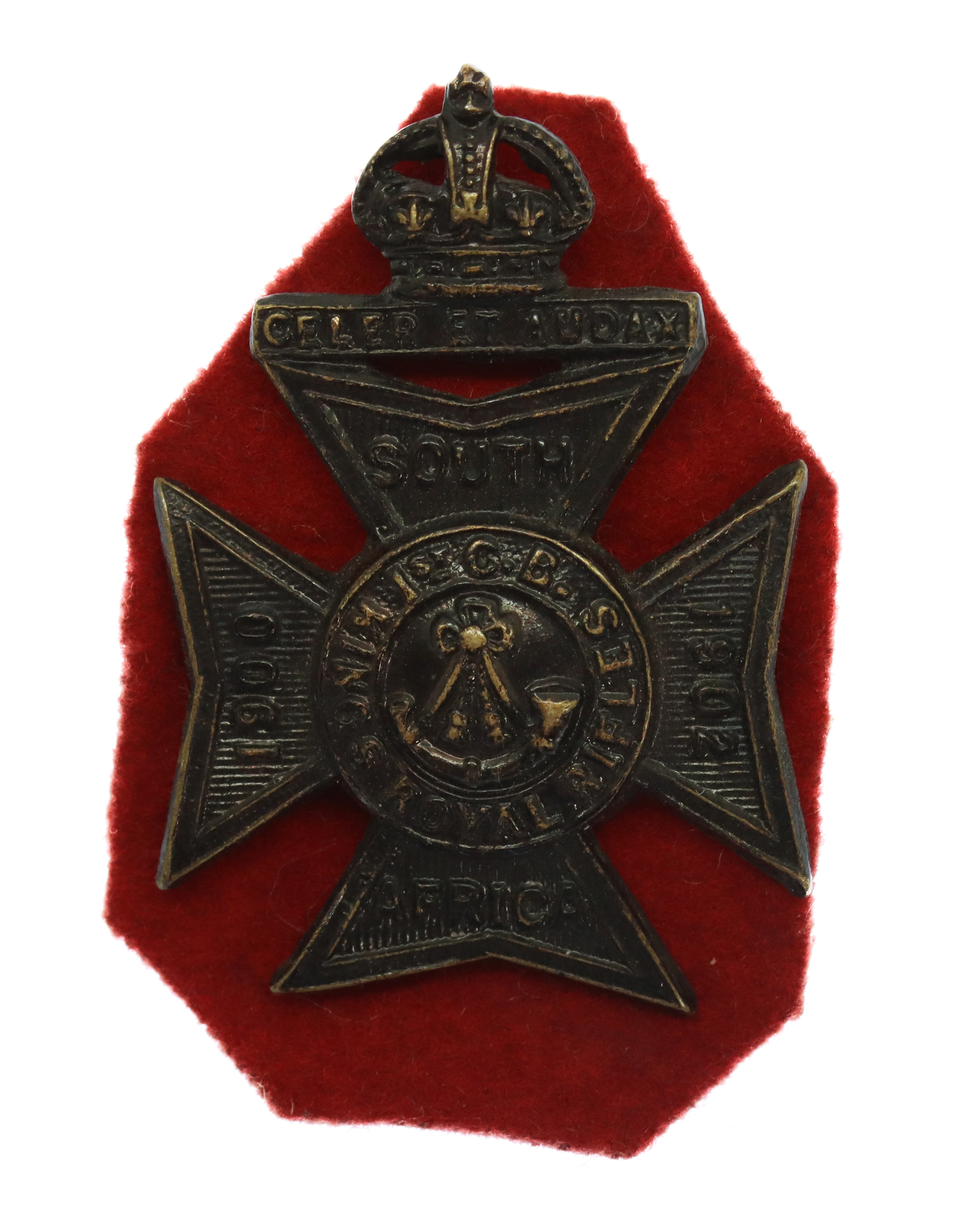 1st Cadet Bn. King's Royal Rifle Corps (K.R.R.C.) Beret Badge - King's Crown