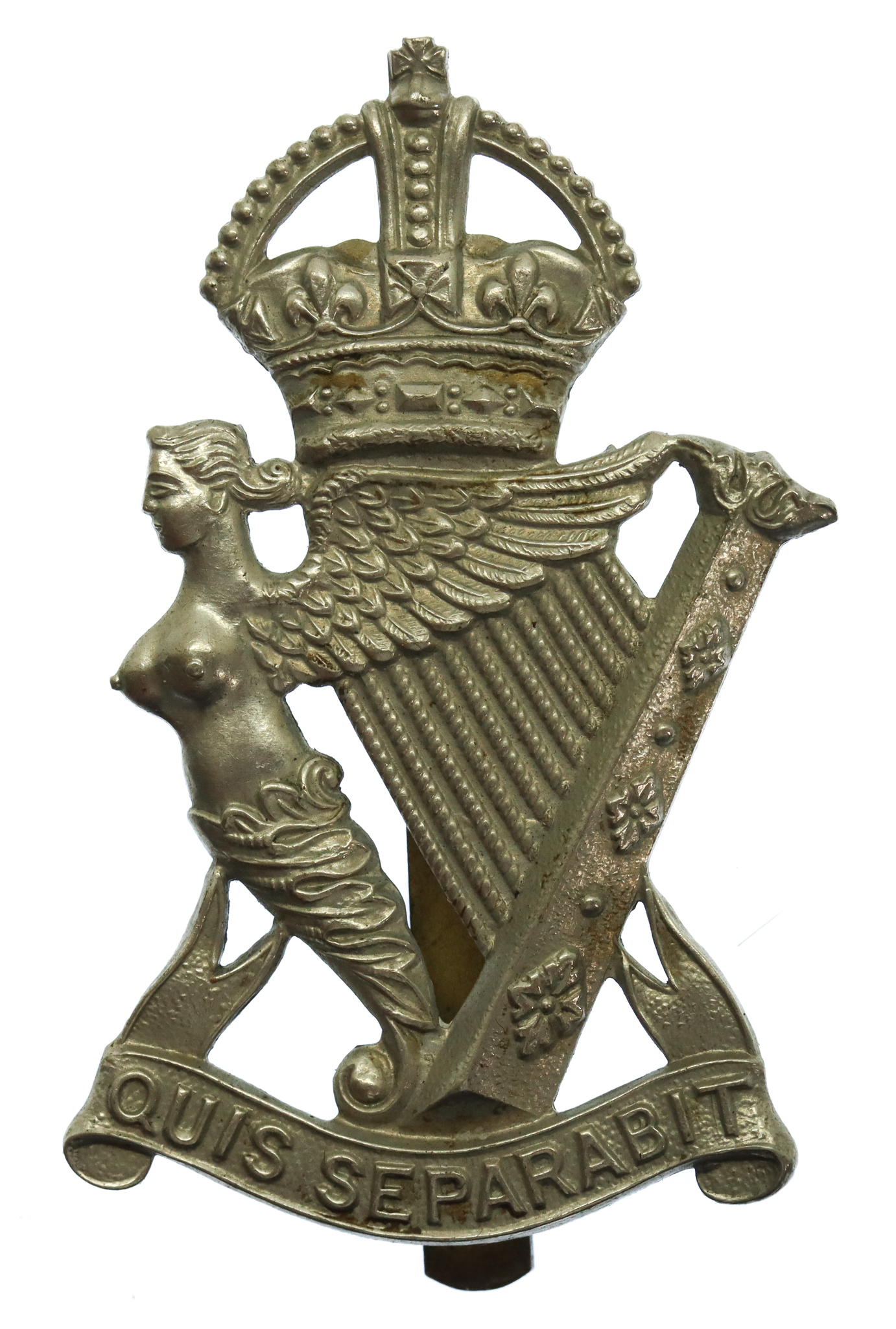 Royal Ulster Rifles (R.U.R.) Cap Badge - King's Crown