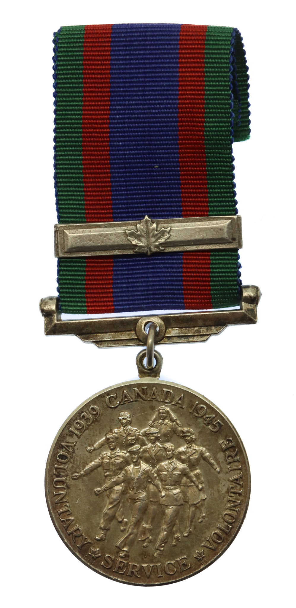 WW2 Canadian Volunteer Service Medal with Overseas Service Bar