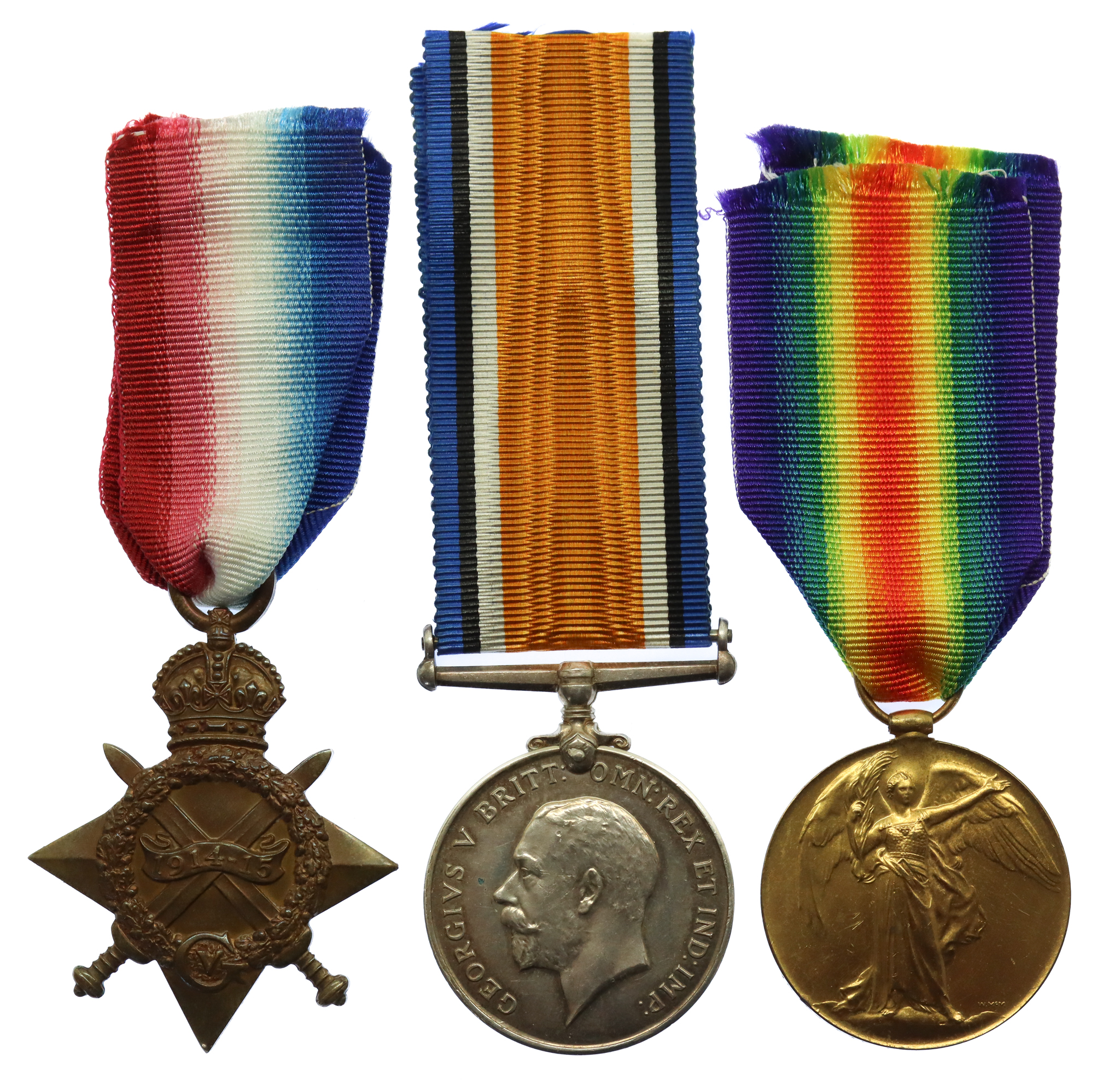 WW1 1914-15 Star Medal Trio - Pte. R. Stapleton (Alias, Reginald Doel), Essex Regiment - Wounded