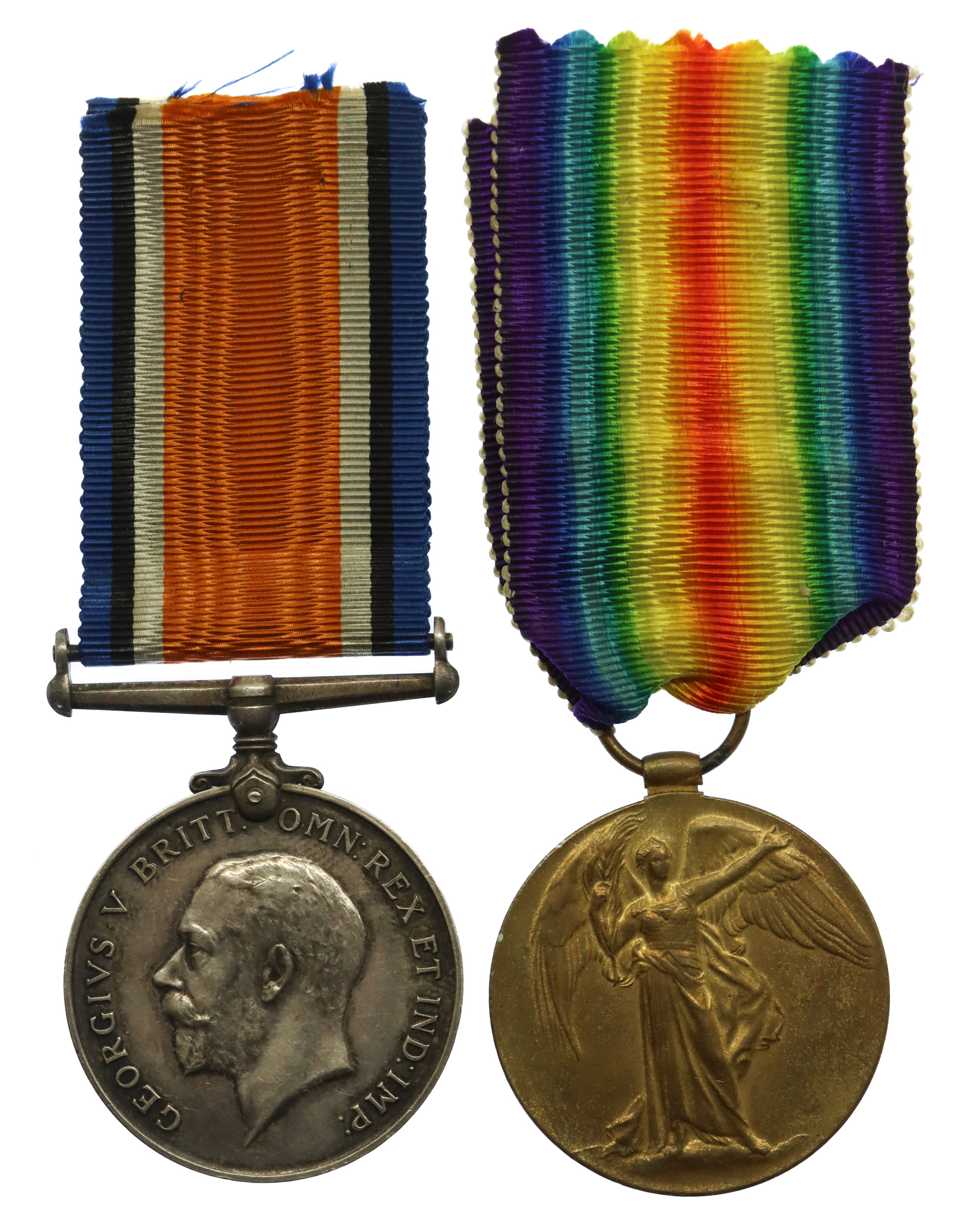 WW1 British War & Victory Medal Pair - Pte. G. Russell, Army Veterinary Corps