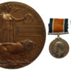 WW1 British War Medal, Victory Medal and Memorial Plaque - Spr. H. Kerrigan, 103rd Field Coy. Royal Engineers - K.I.A. 12/2/17