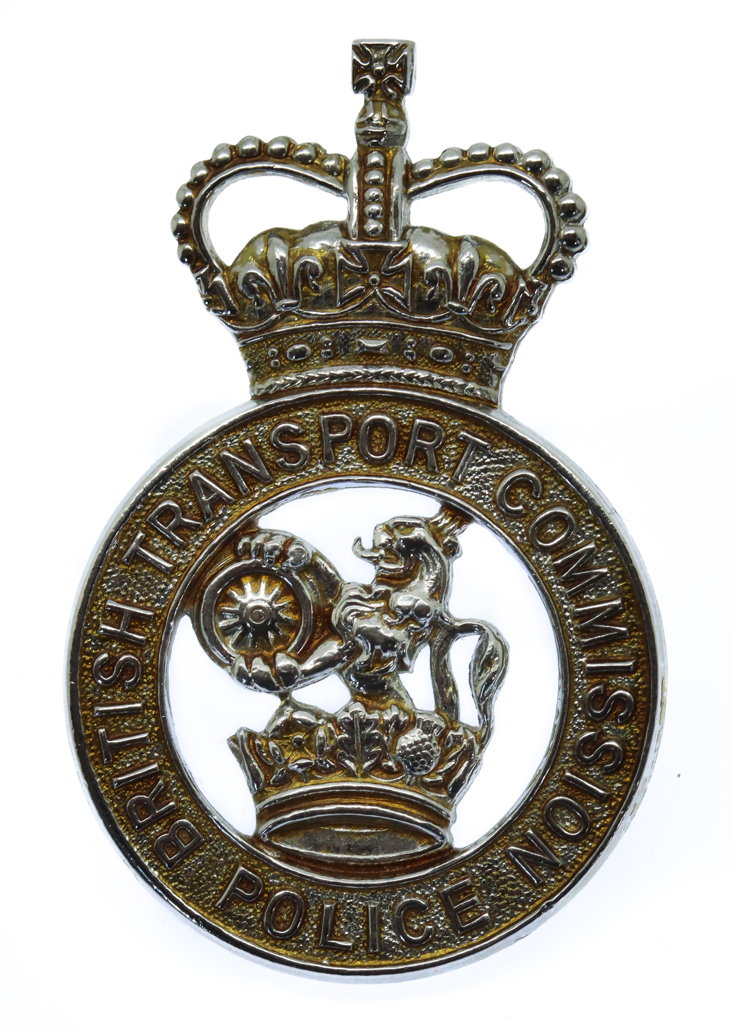British Transport Commission (B.T.C.) Police Cap Badge - Queen's Crown