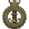 Admiralty Police White Metal Cap Badge - Queen's Crown