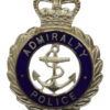 Admiralty Police Senior Officer's Enamelled Cap Badge - Queen's Crown