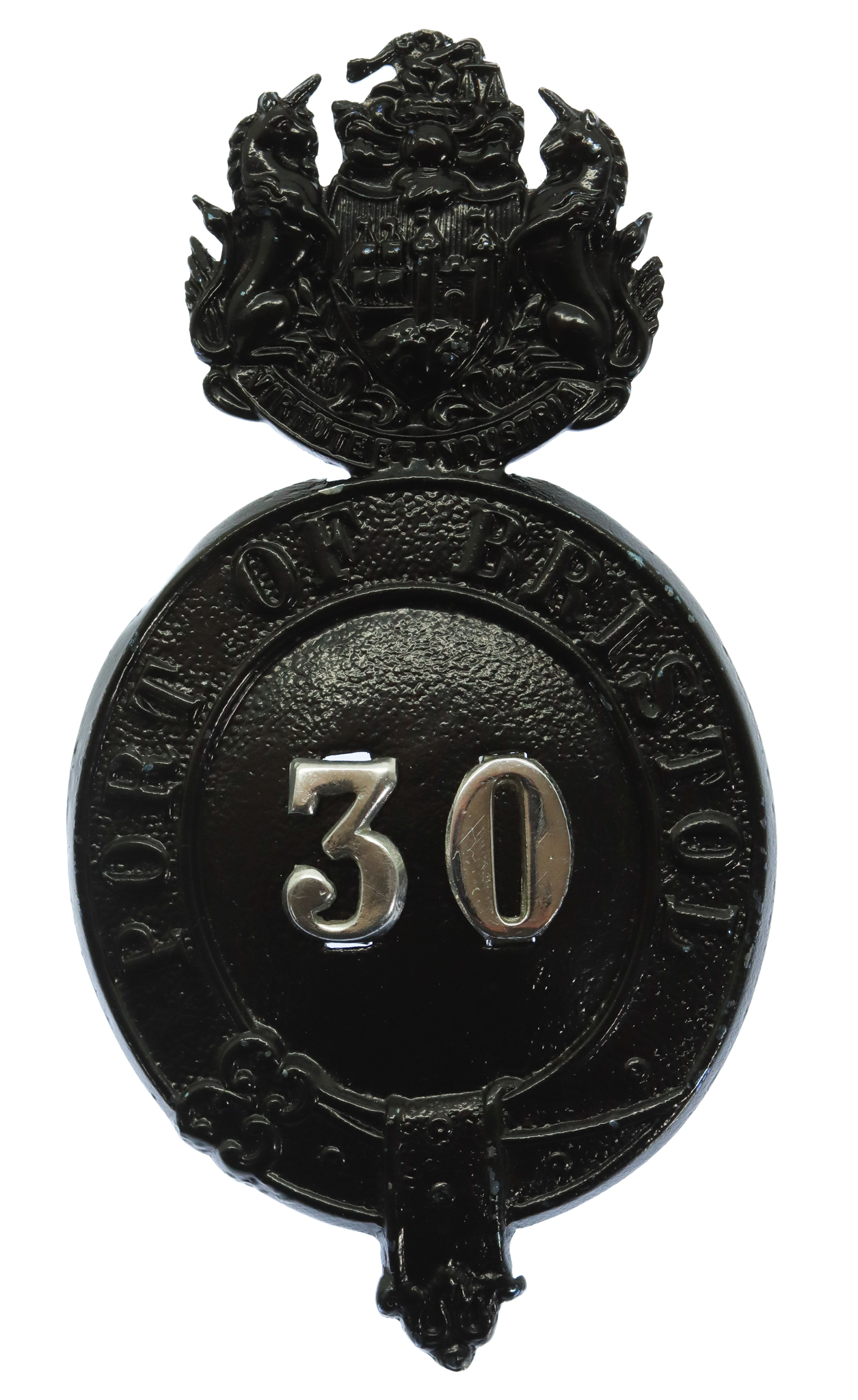 Port of Bristol Police Black Helmet Plate (30)