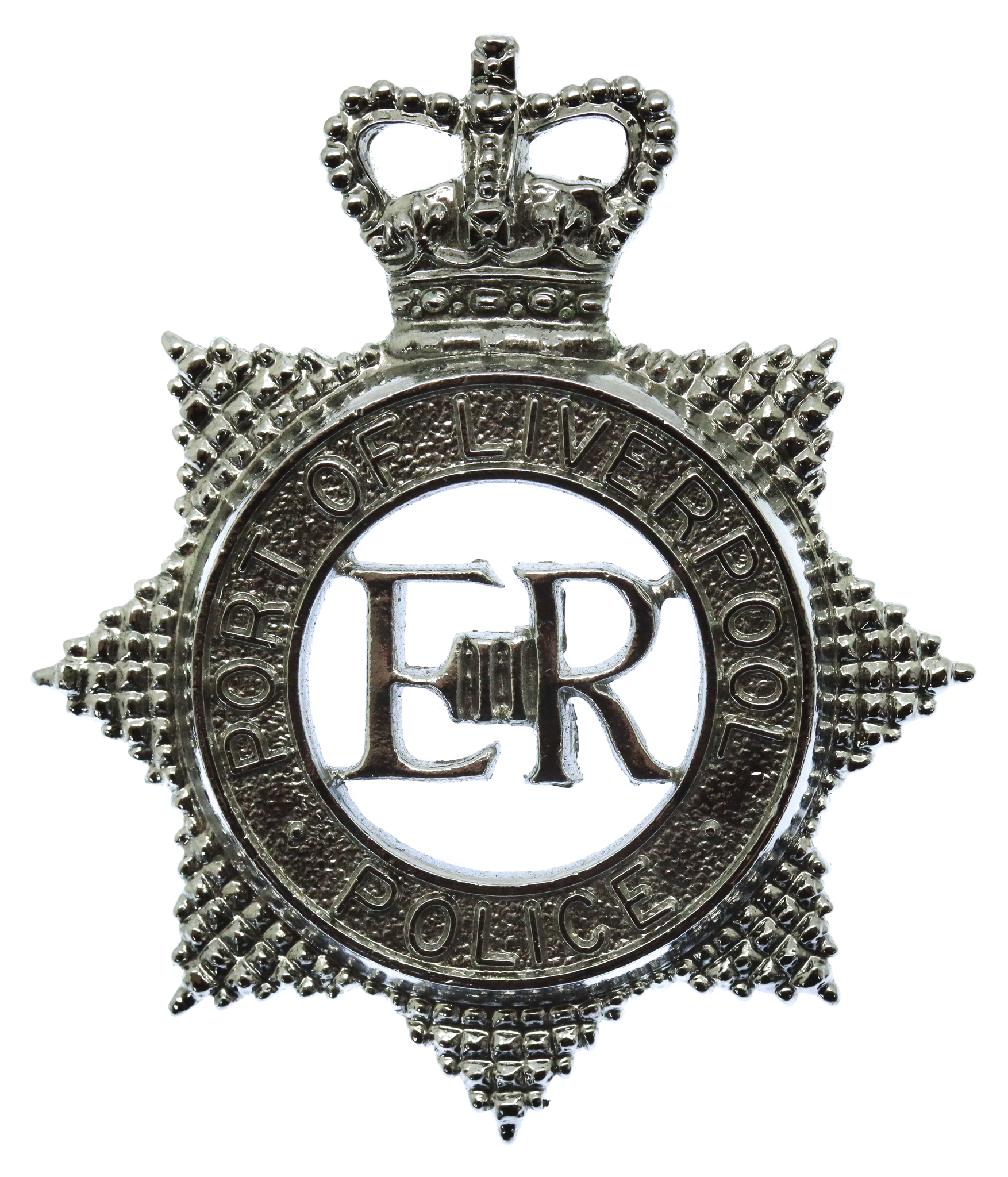 Port of Liverpool Police Cap Badge - Queen's Crown