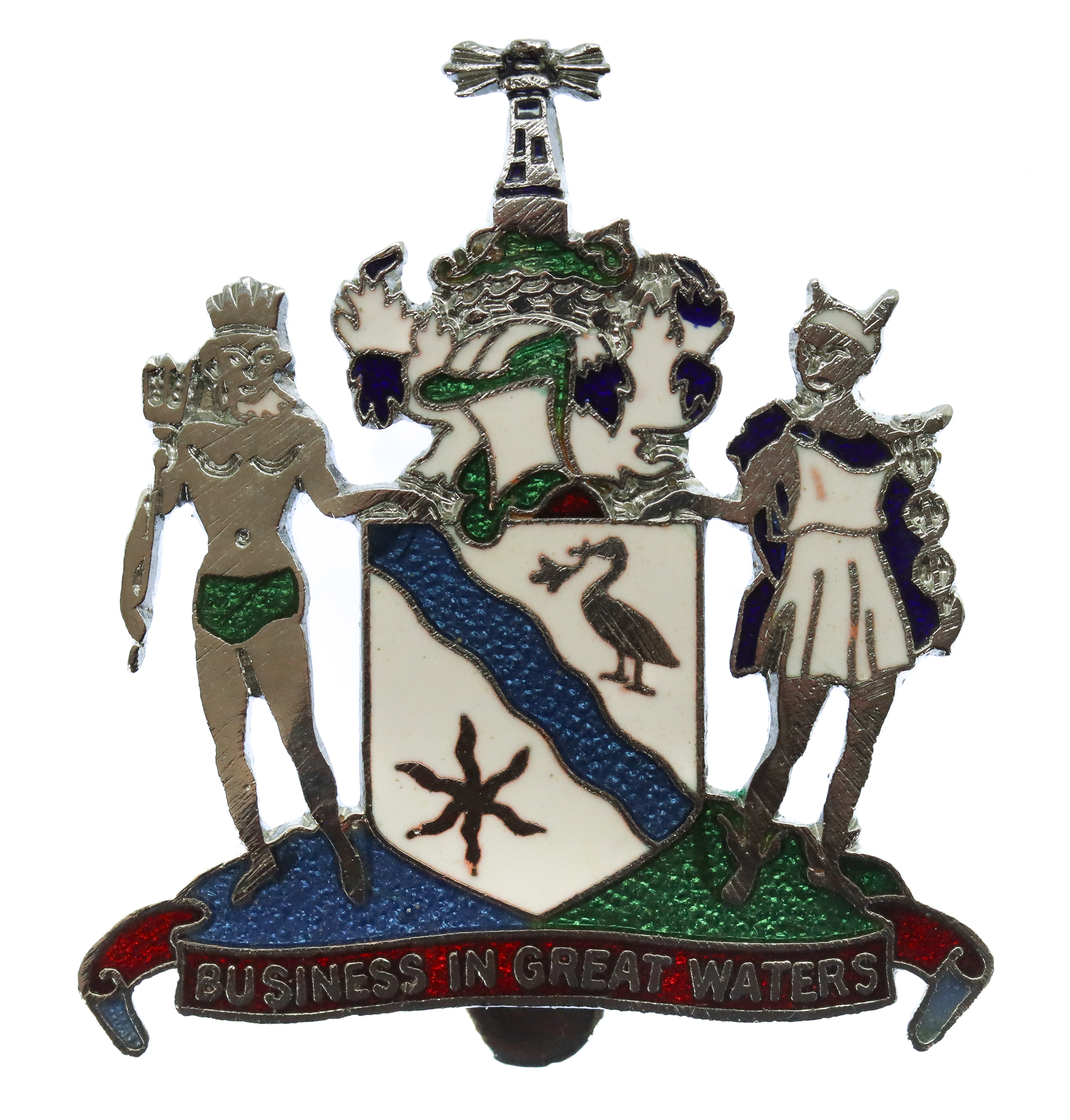Port of Liverpool Police Enamelled Coat of Arms Cap Badge