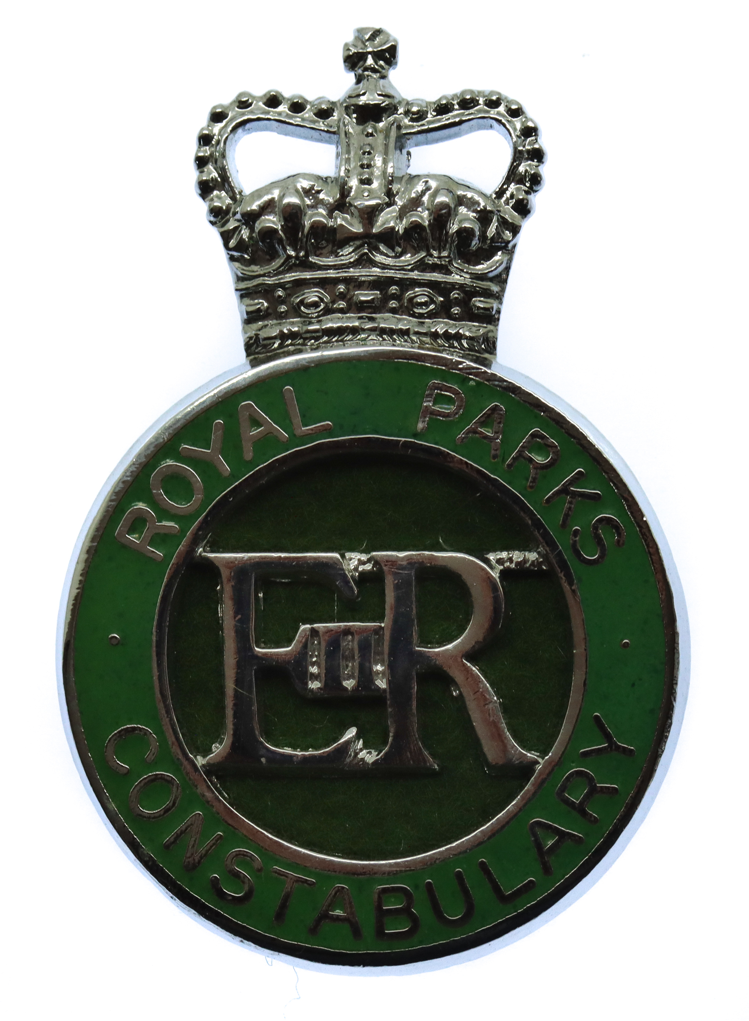 Royal Parks Constabulary Enamelled Cap Badge - Queen's Crown