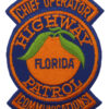 United States Highway Patrol Florida Chief Operator Communications Cloth Patch Badge