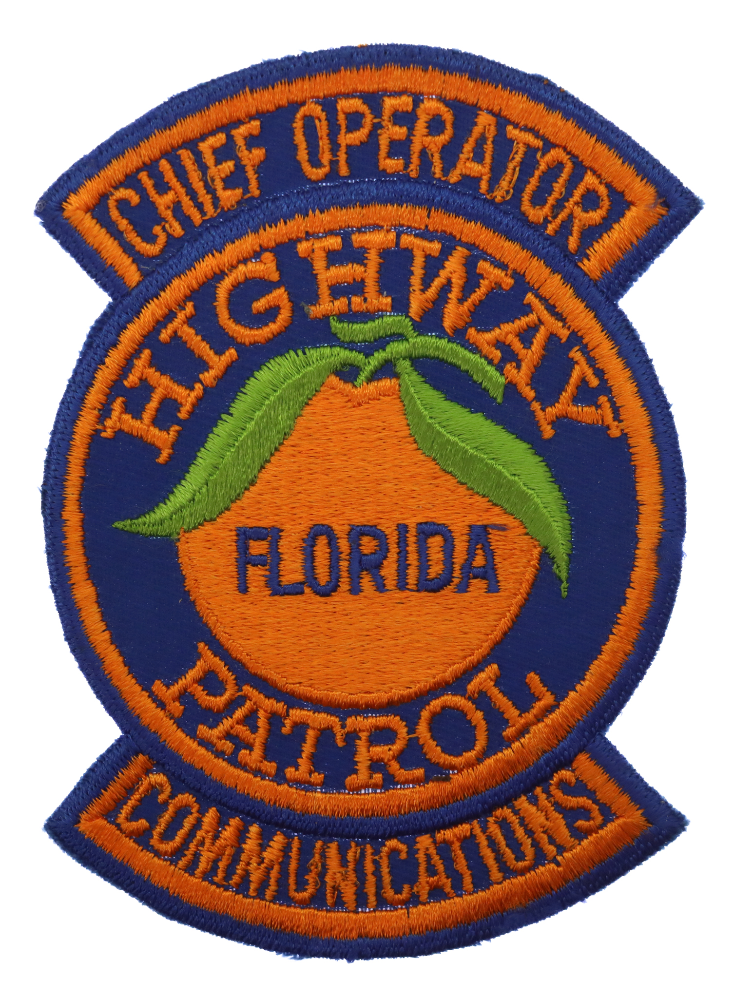 United States Highway Patrol Florida Chief Operator Communications Cloth Patch Badge