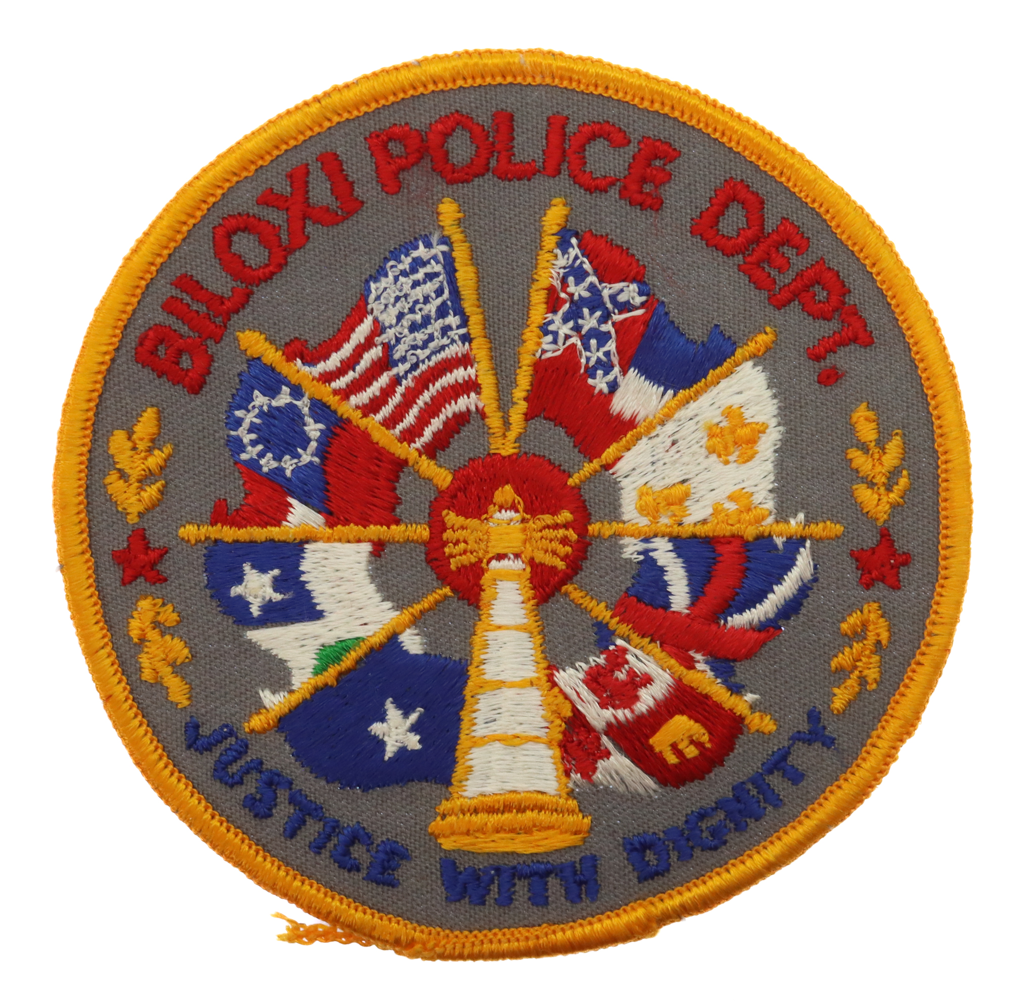 United States Biloxi Police Dept. Cloth Patch Badge