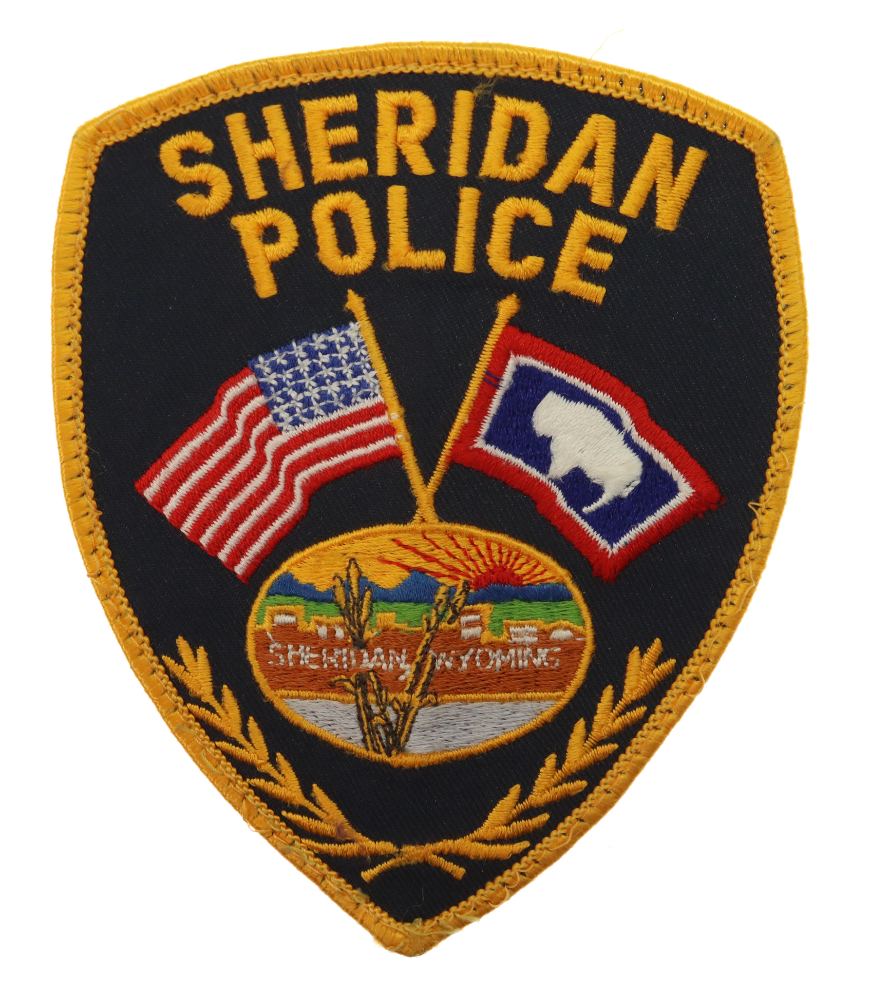 United States Sheridan Police Cloth Patch Badge