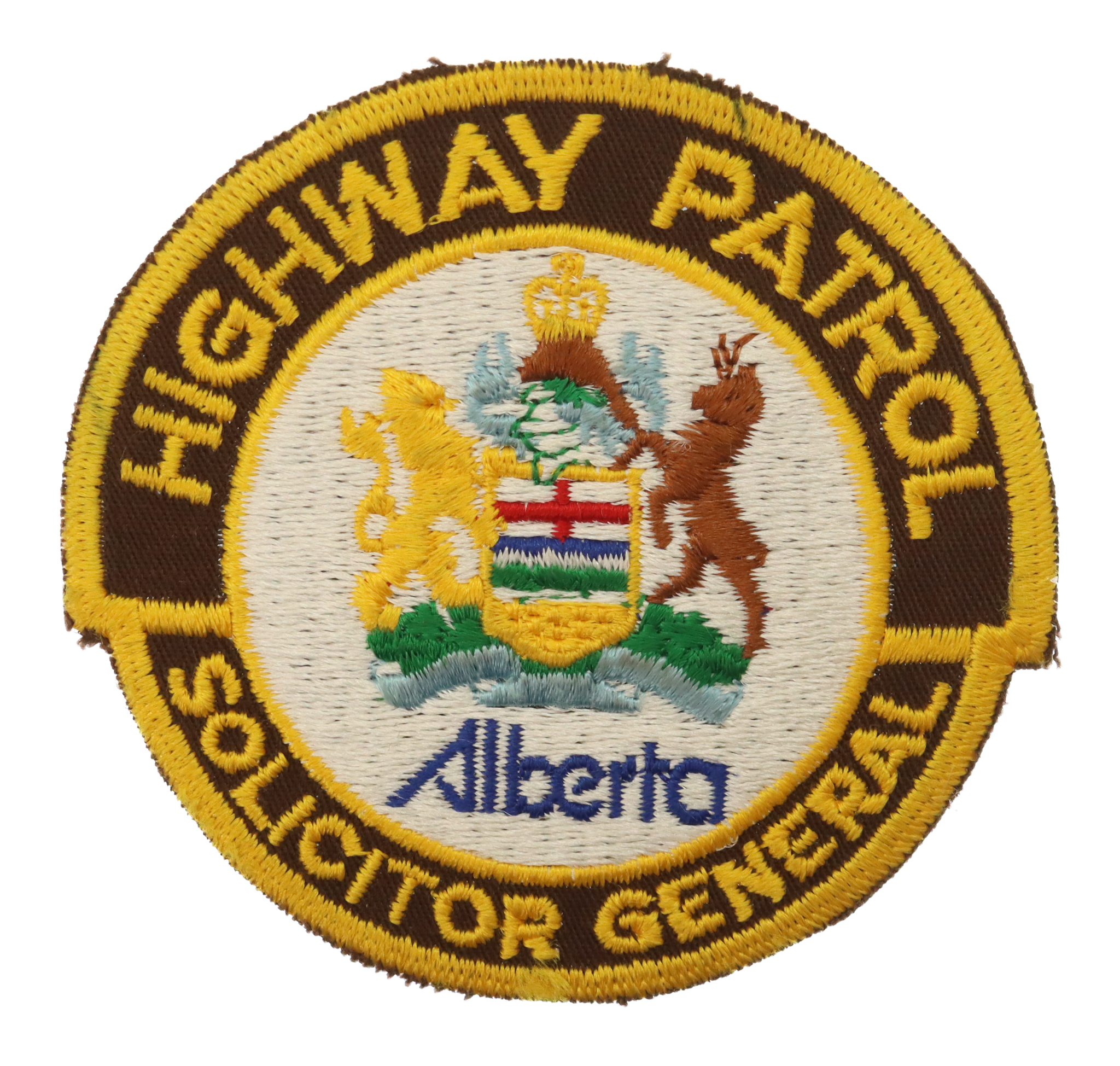 Canadian Highway Patrol Alberta Solicitor General Cloth Patch Badge