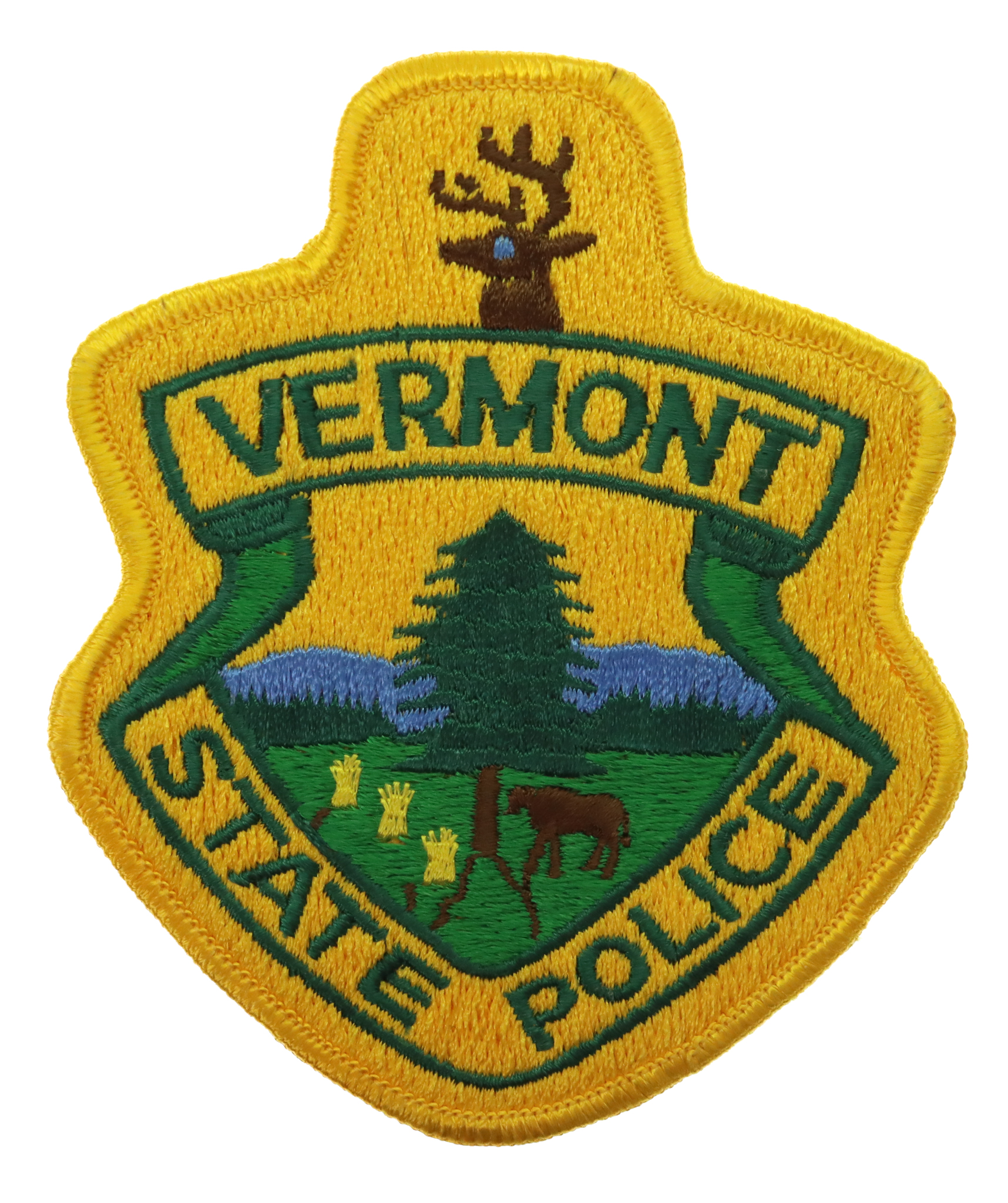 United States Vermont State Police Cloth Patch Badge