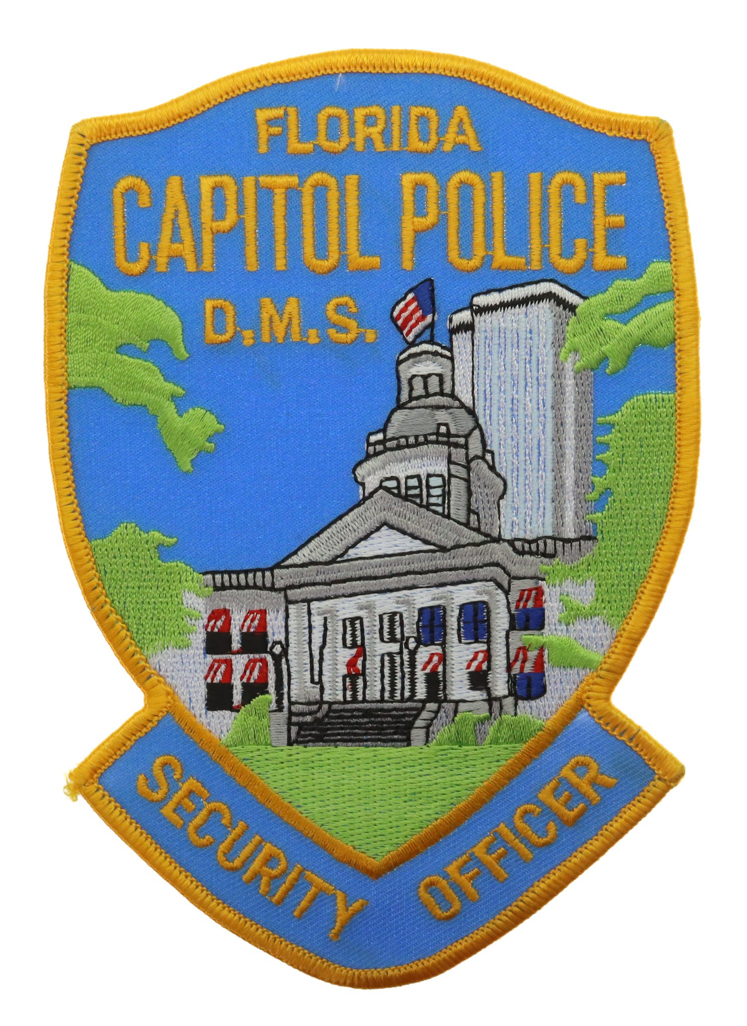 United States Florida Capital Police D.M.S. Security Officer Cloth Patch Badge
