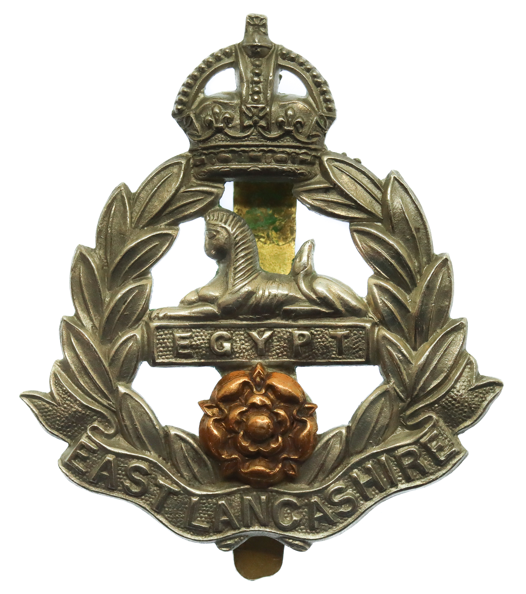 East Lancashire Regiment Cap Badge - King's Crown