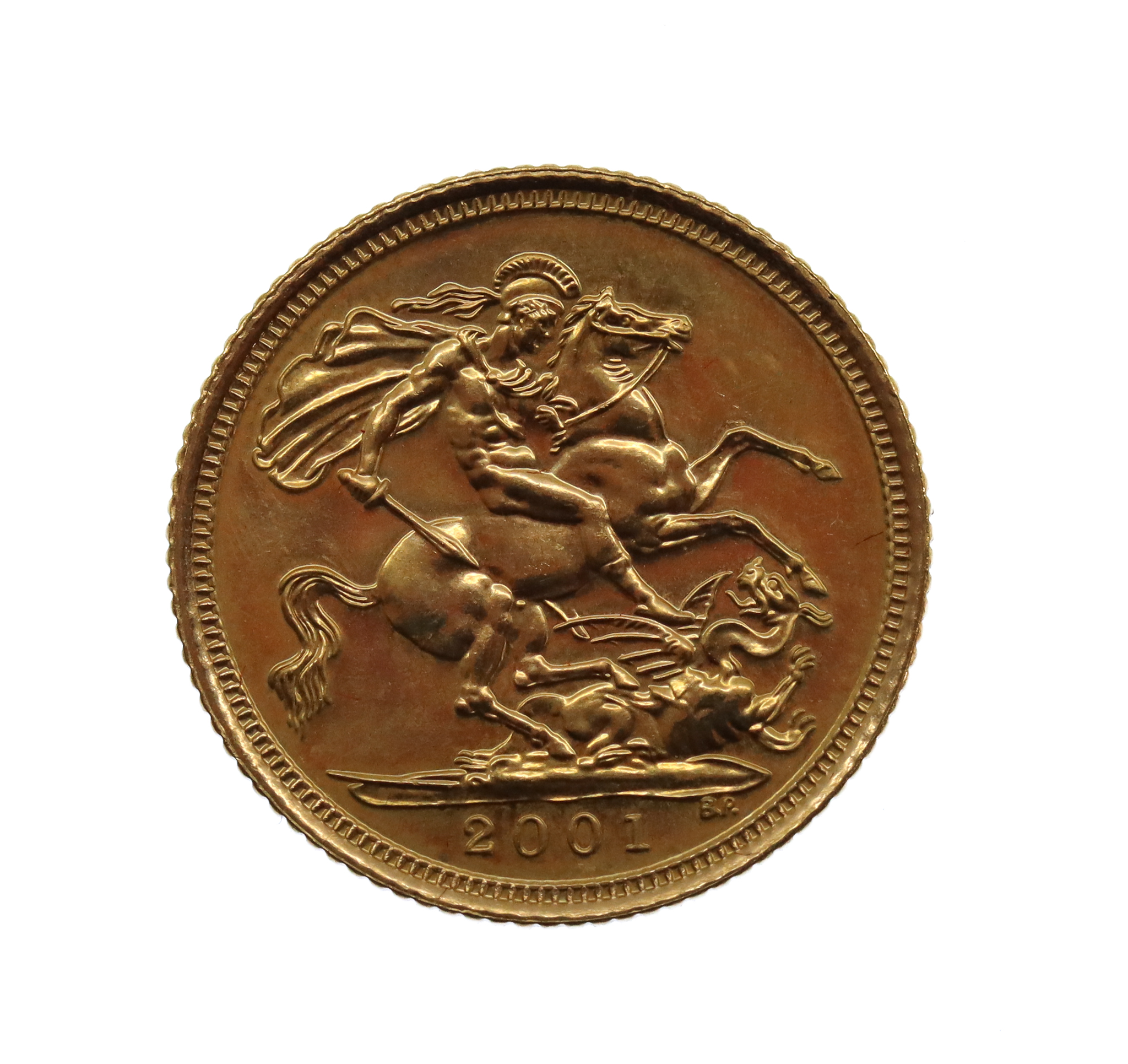 2001 Elizabeth II Gold Half Sovereign Coin
