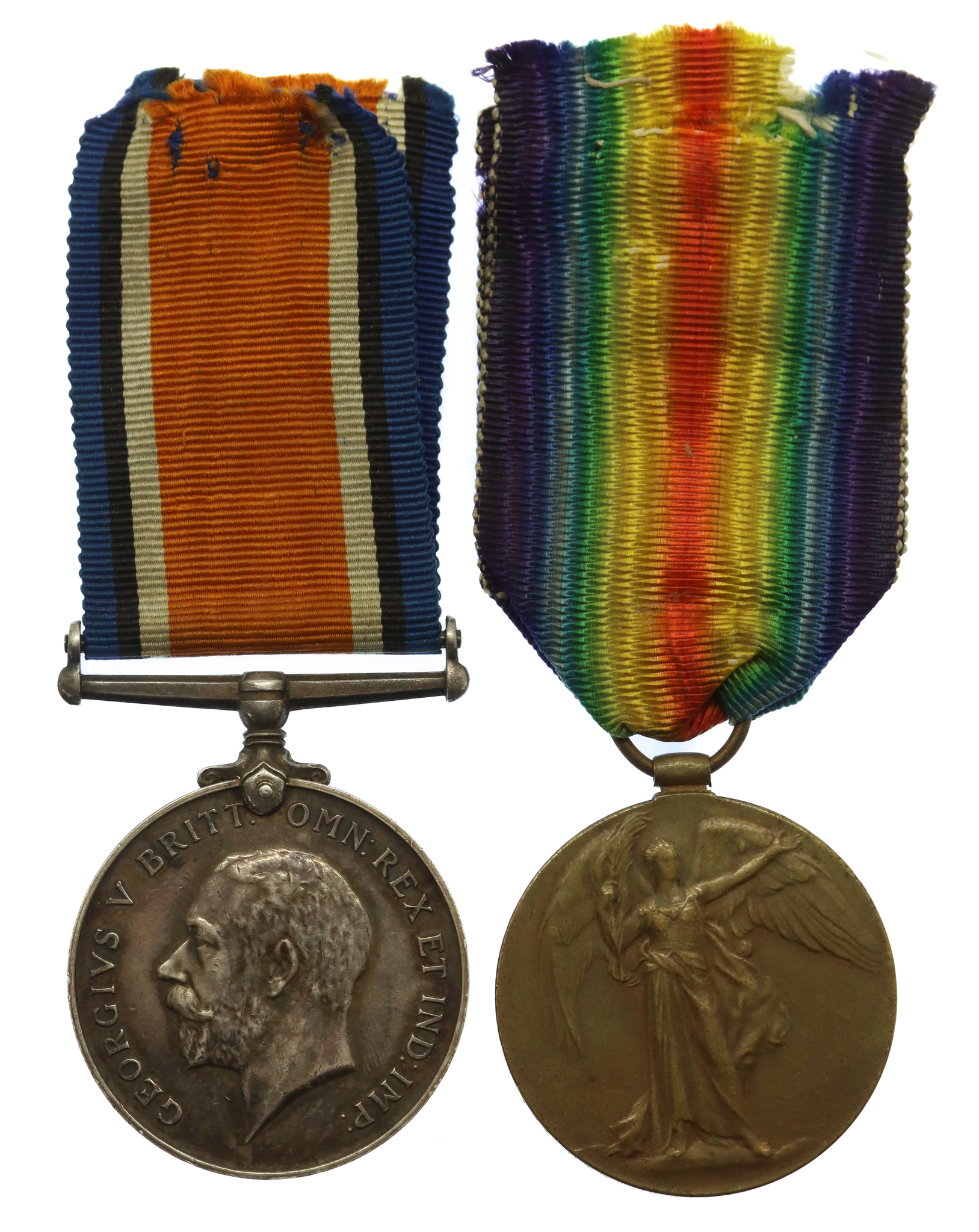 WW1 British War & Victory Medal Pair - Pte. J.S. Lawton, Manchester Regiment