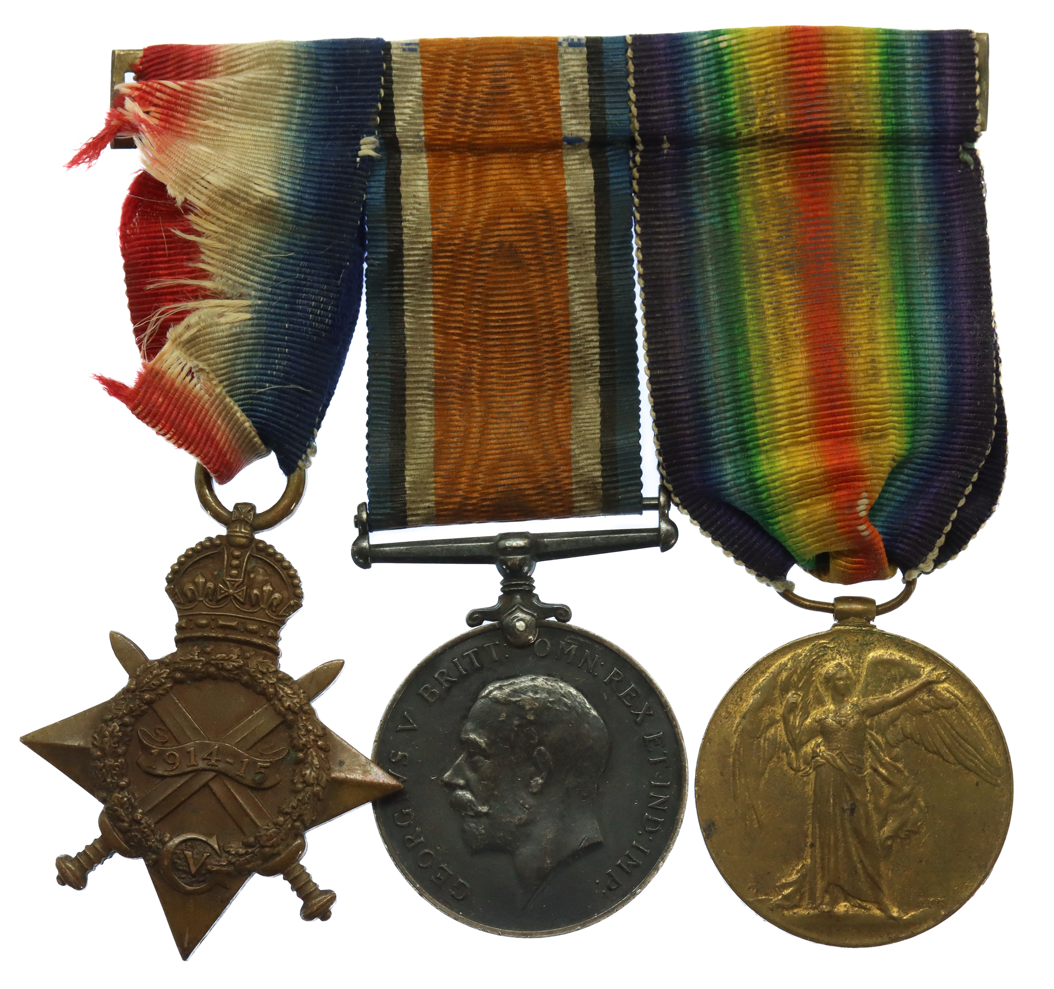 WW1 1914-15 Star Medal Trio - Sjt. W.T. Goodwin, Royal Artillery (Later Tank Corps)