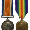 WW1 British War & Victory Medal Pair - Pte. H. Thompson, Manchester Regiment - K.I.A. 6/4/7