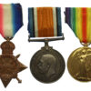 WW1 1914-15 Star Medal Trio - L.Cpl. G.H. Haines, 9th Bn. Essex Regiment - K.I.A. 18/10/15