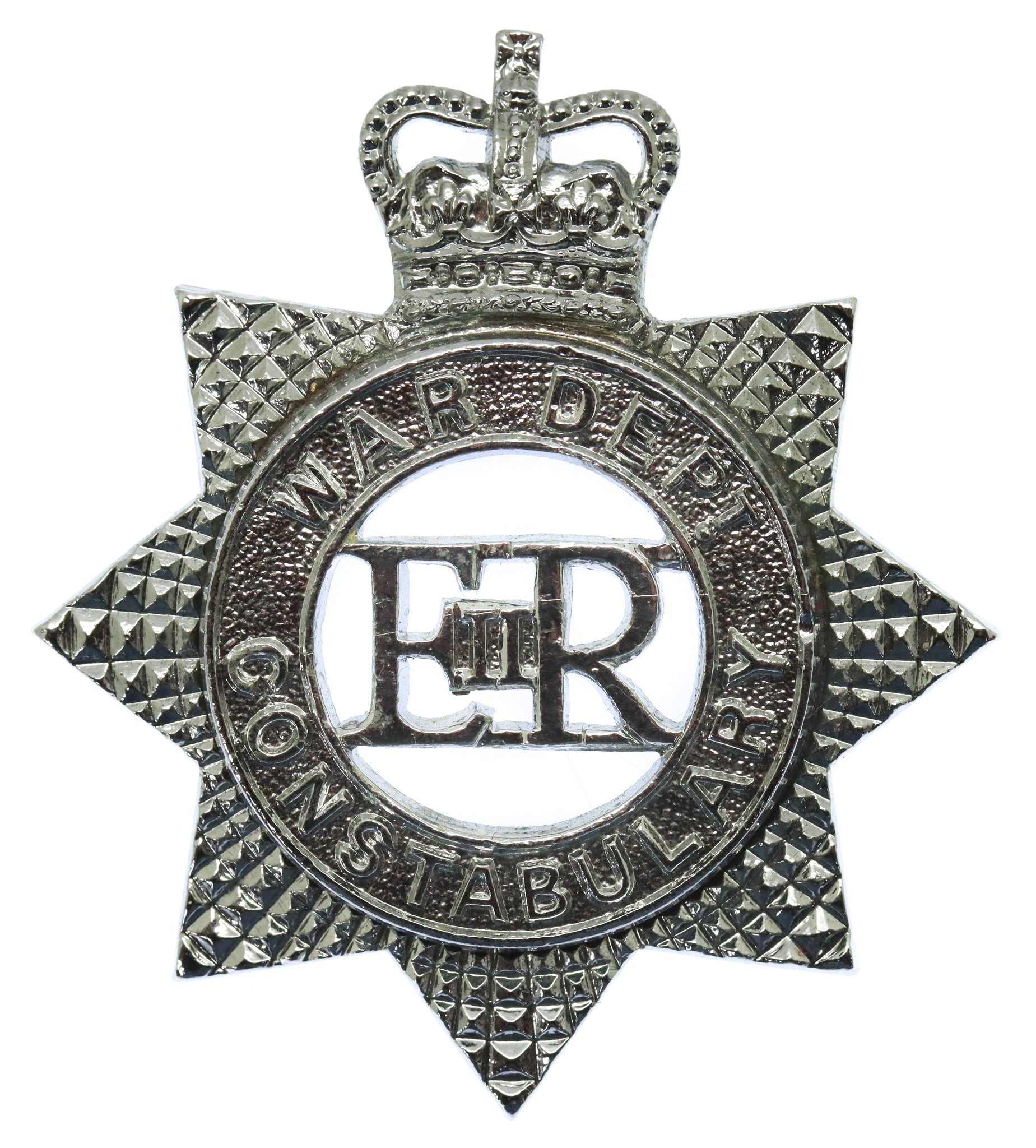 EIIR War Department Constabulary Chrome Star Cap Badge