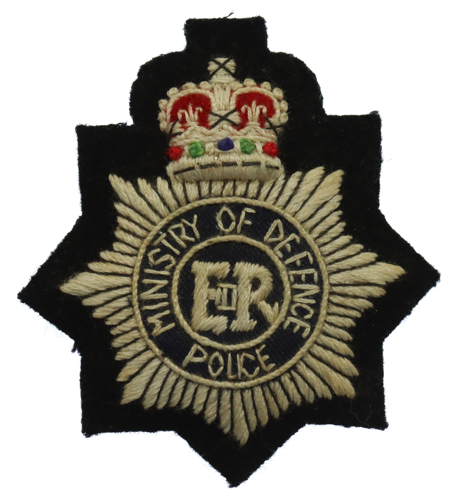 Ministry of Defence Police Cloth Beret Badge - Queen's Crown