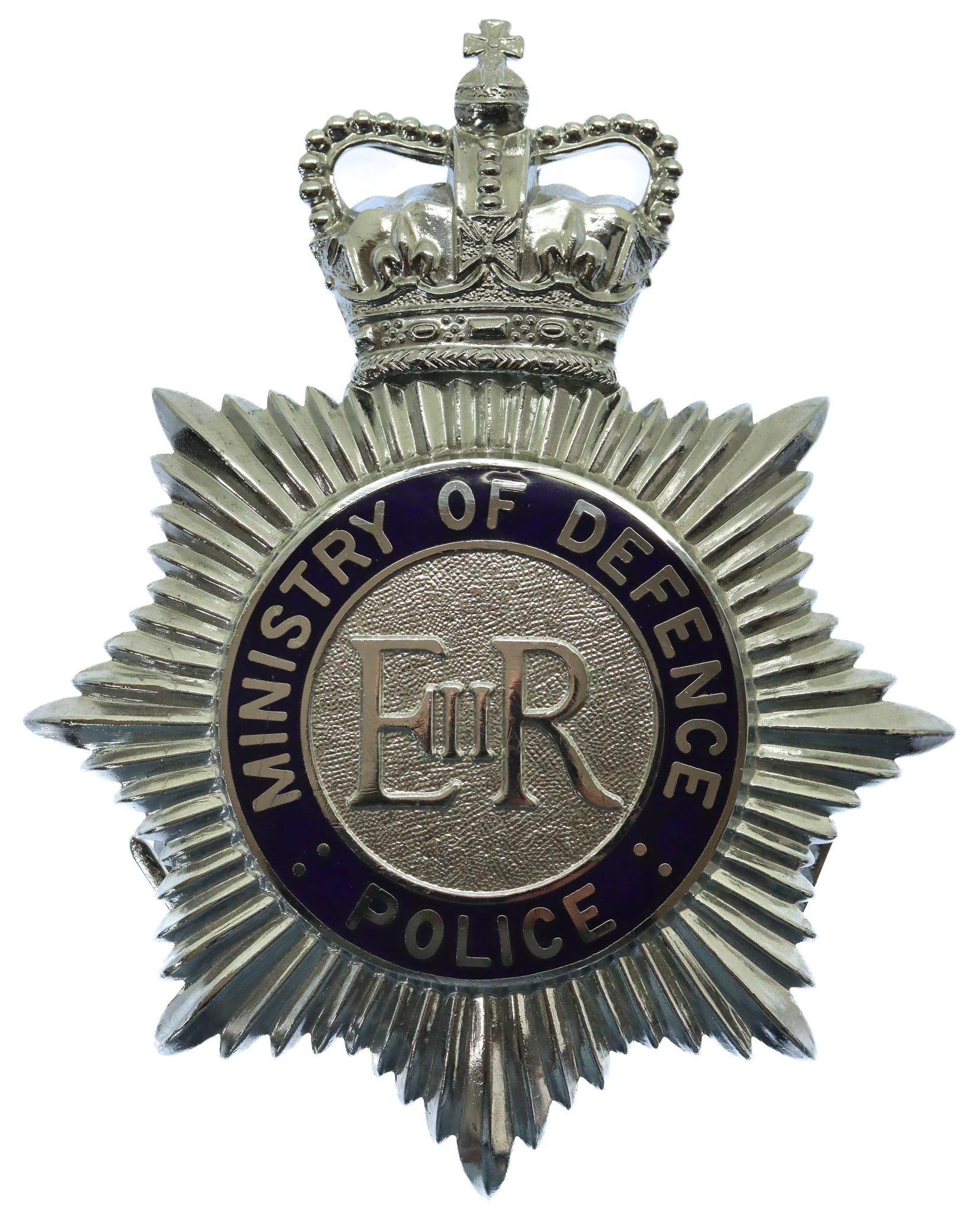 Ministry of Defence Police Enamelled Helmet Plate - Queen's Crown