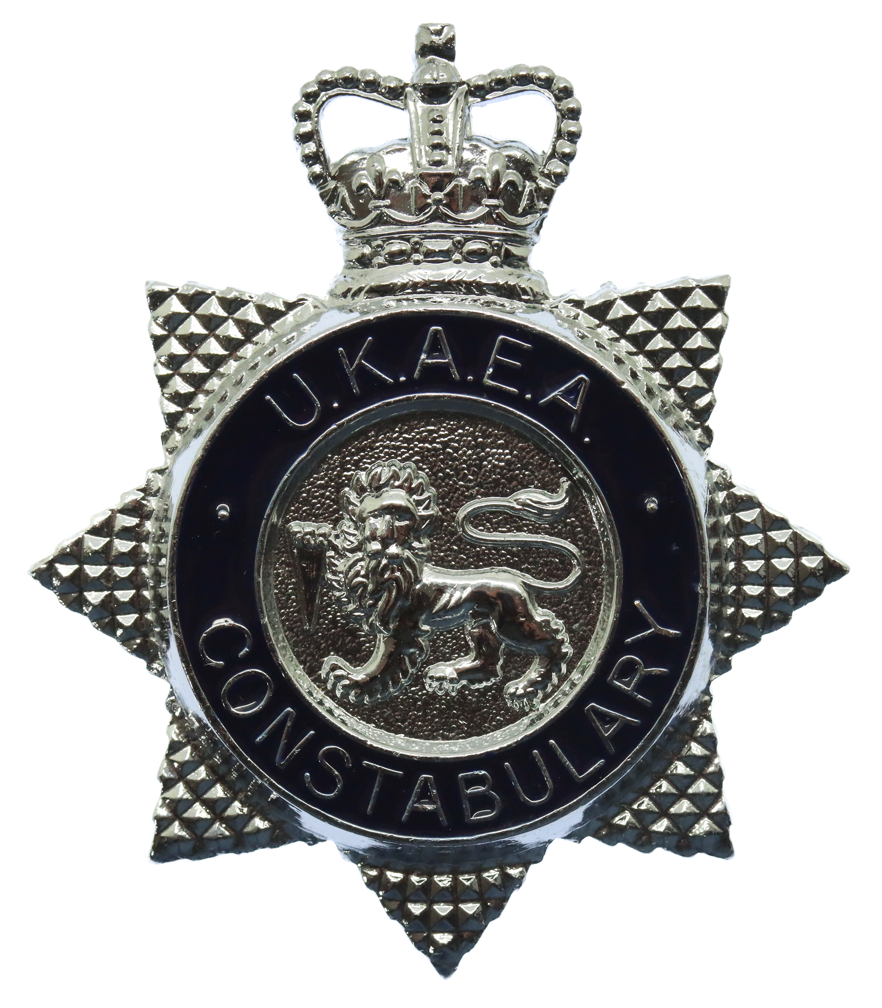 United Kingdom Atomic Energy Authority (U.K.A.E.A.) Constabulary Enamelled Cap Badge - Queen's Crown