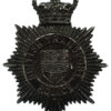 British Transport Police (B.T.P.) Blackened Chrome Helmet Plate - Queen's Crown