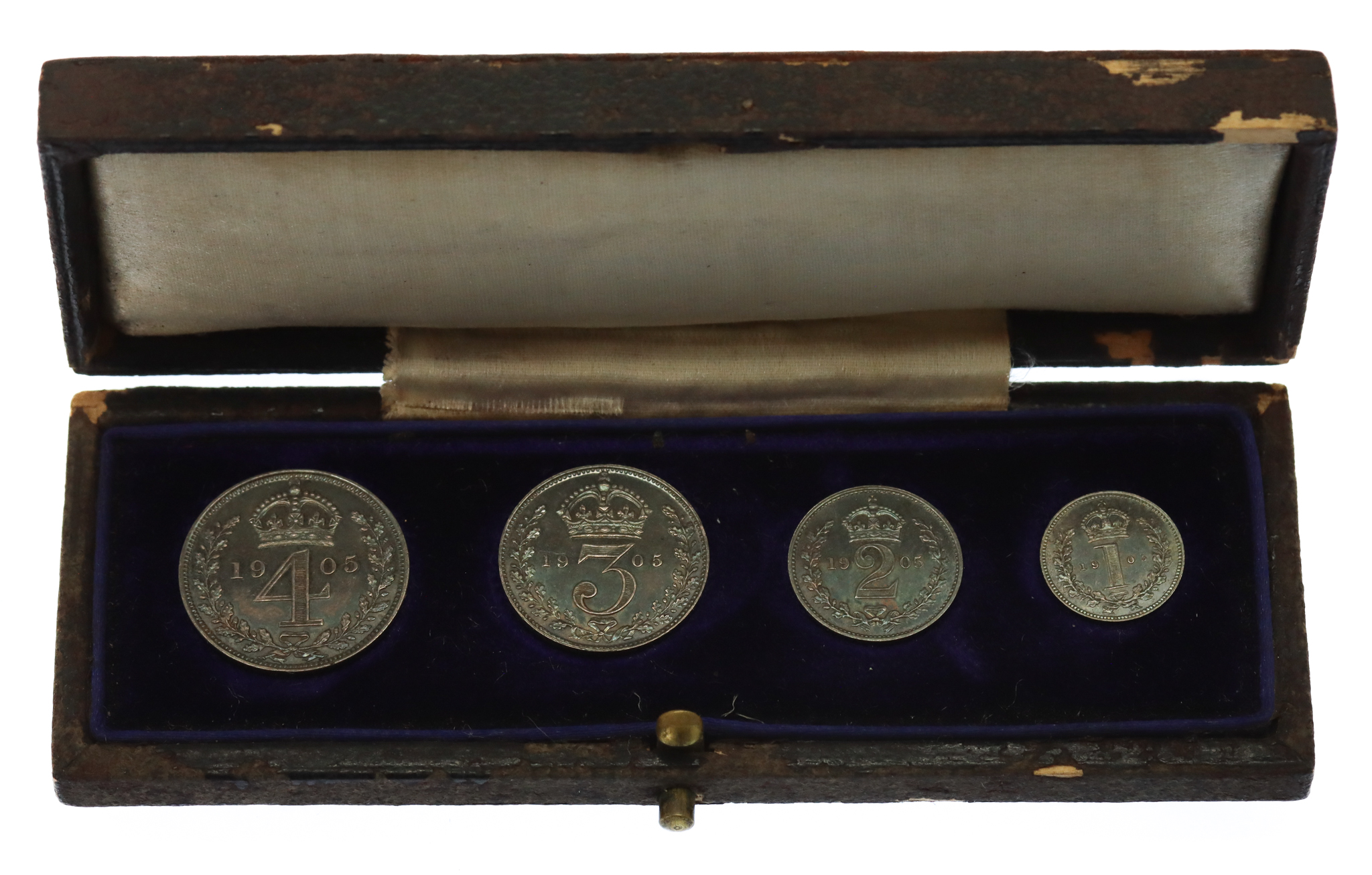 1905 Edward VII Maundy Money Coin Set in Dated Box