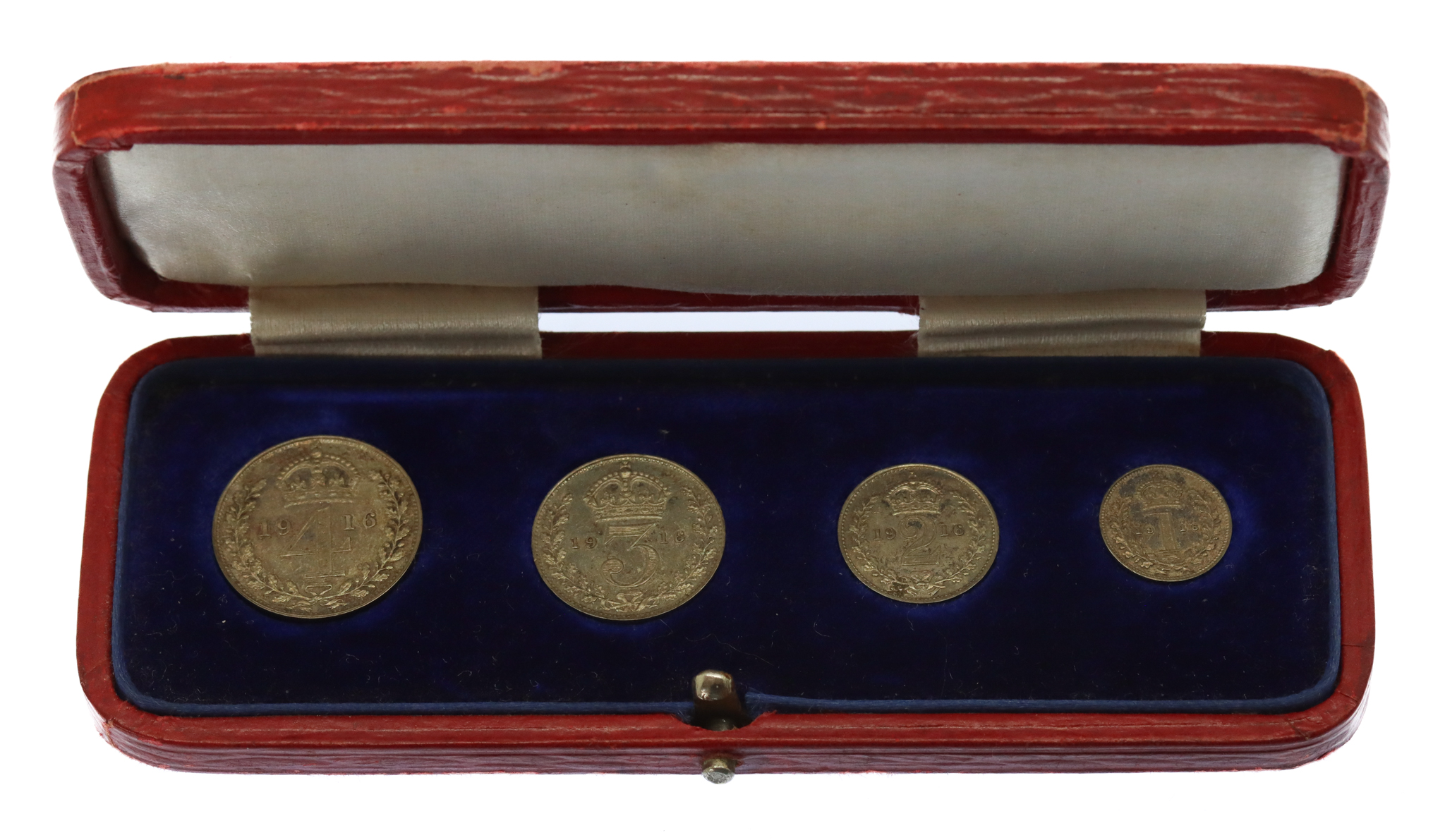 1916 George V Maundy Money Coin Set in Dated Box