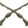 British Army Marksman (Crossed Rifles) White Metal Arm Badge