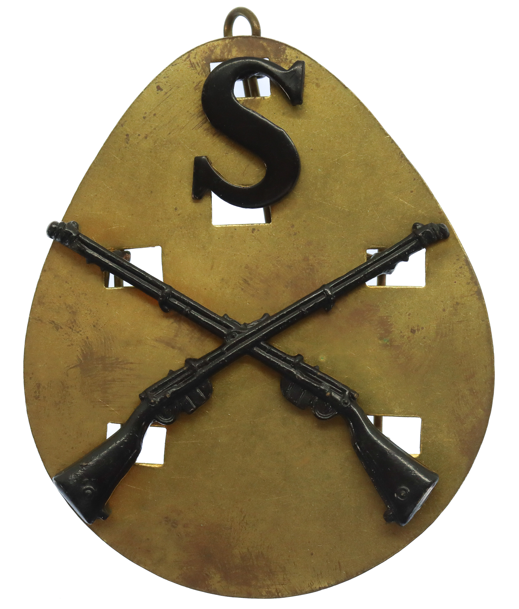 British Army Sniper Marksman Proficiency Blackened Brass Arm Badge