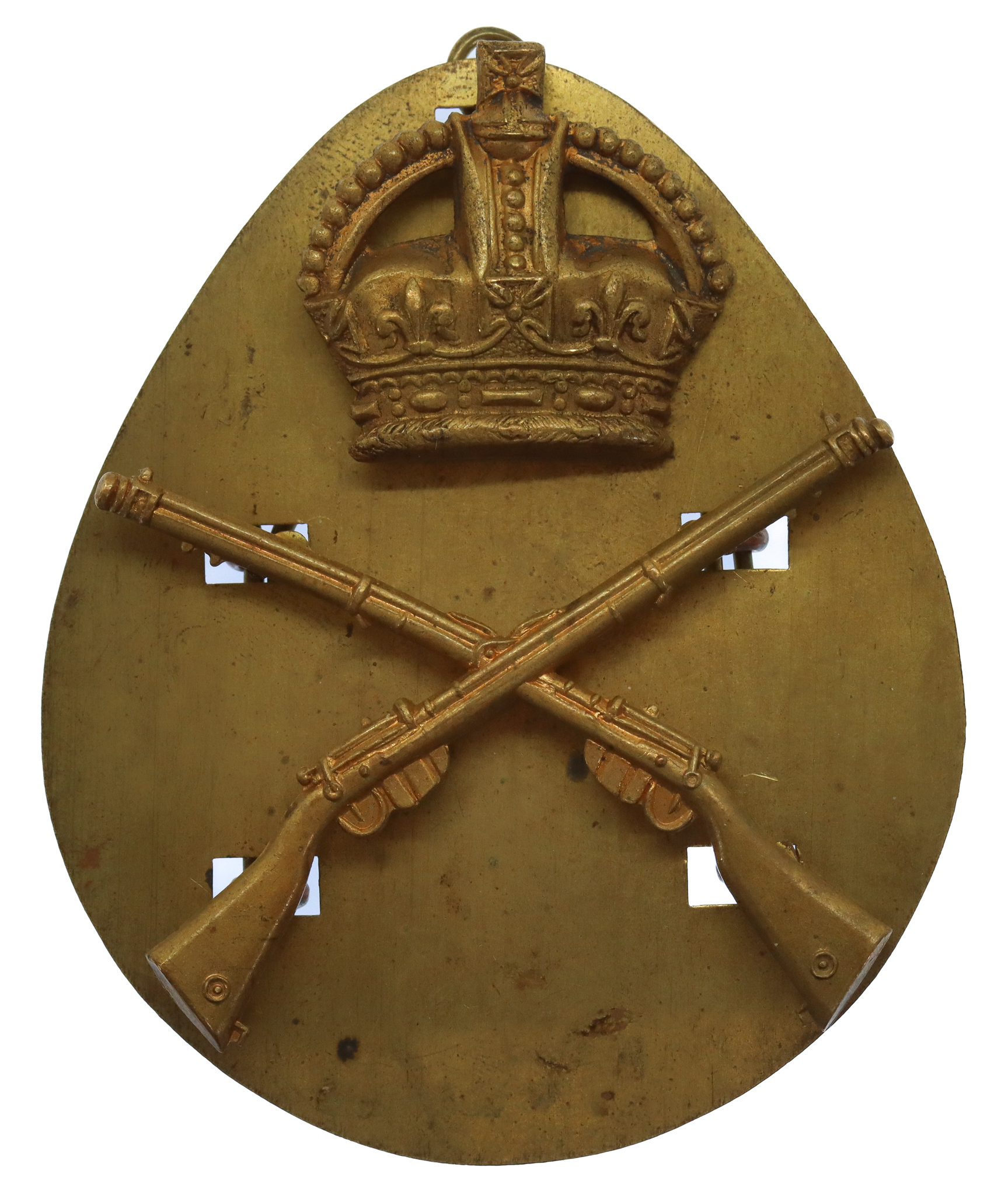 British Army Crossed Rifles Marksman's/Sergeant Instructor of Musketry Arm Badge - King's Crown