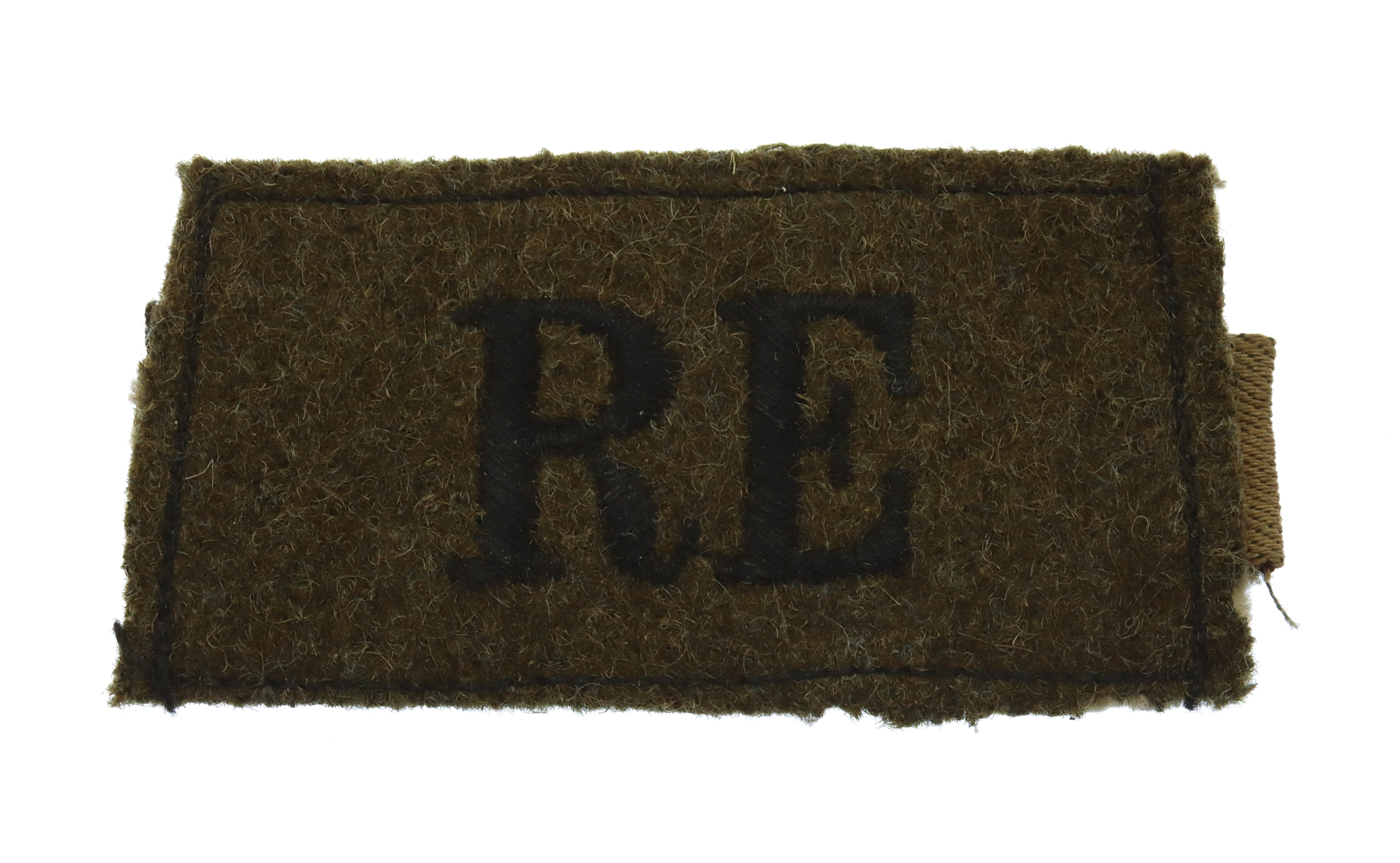 Royal Engineers (R.E.) WW2 Cloth Slip On Shoulder Title