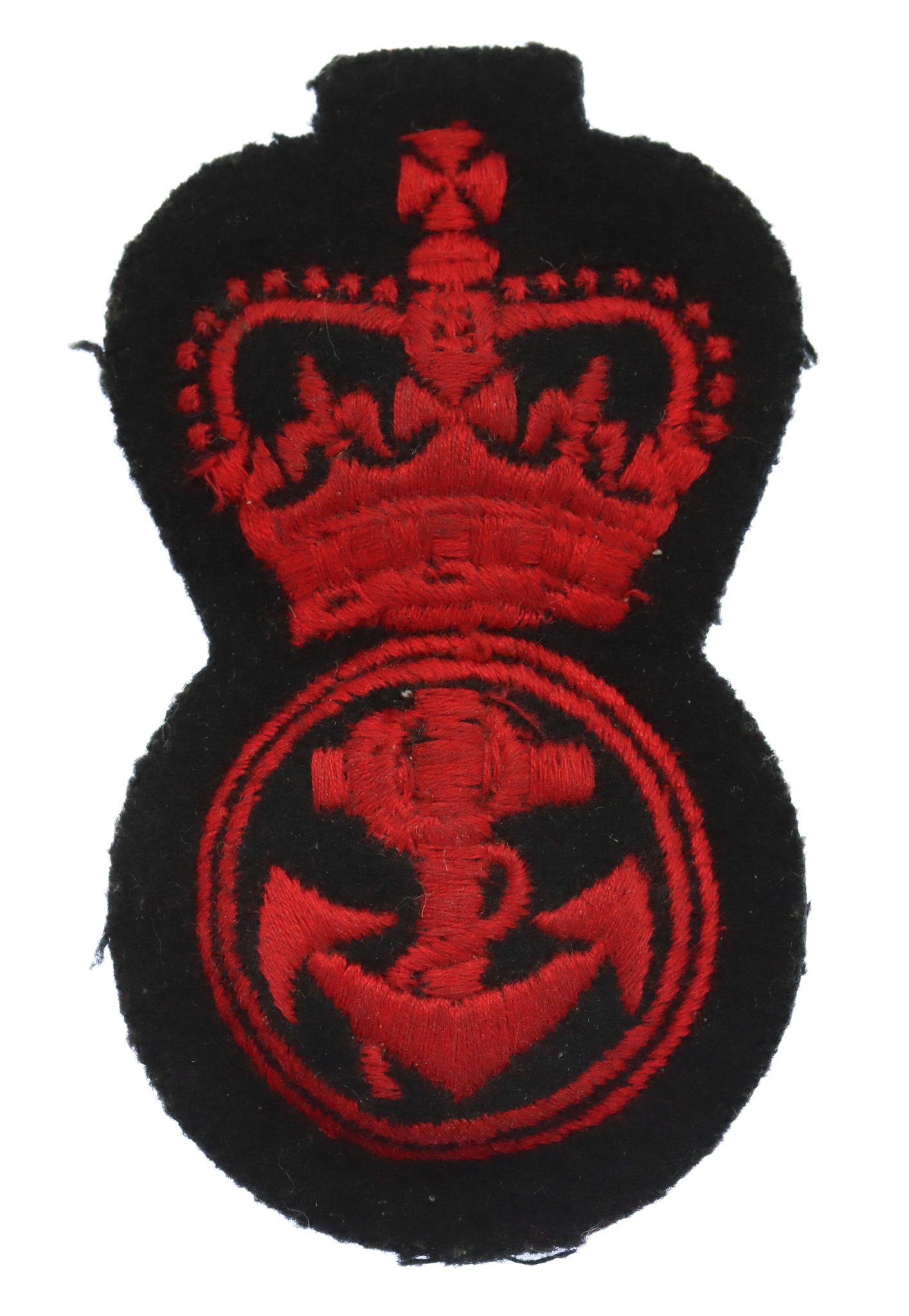 Royal Navy Artificer Apprentice Cloth Cap Badge - Queen's Crown