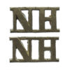 Pair of Northumberland Hussars (N.H.) Shoulder Titles